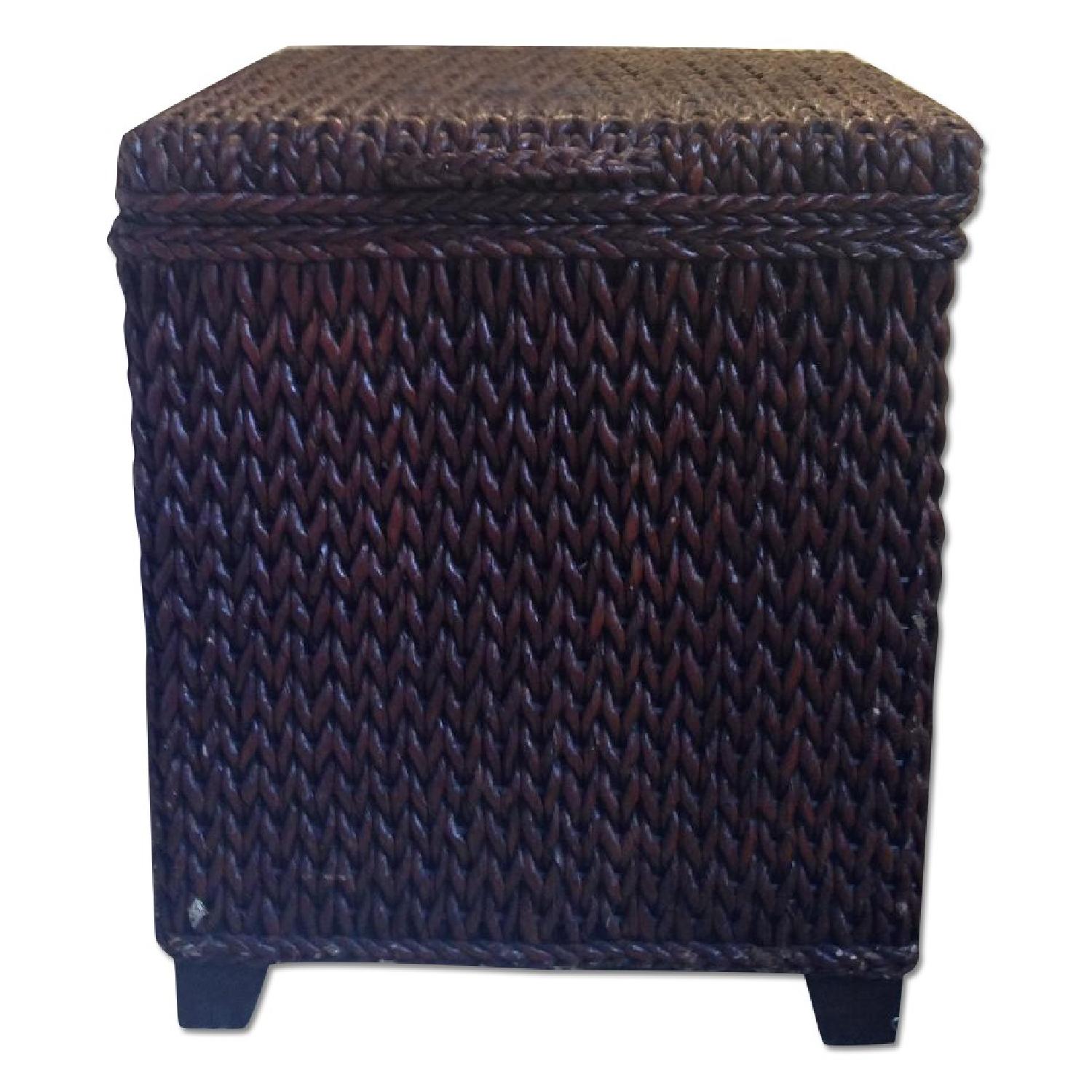 Z Gallerie Wicker/ Wood Rattan end tables AptDeco