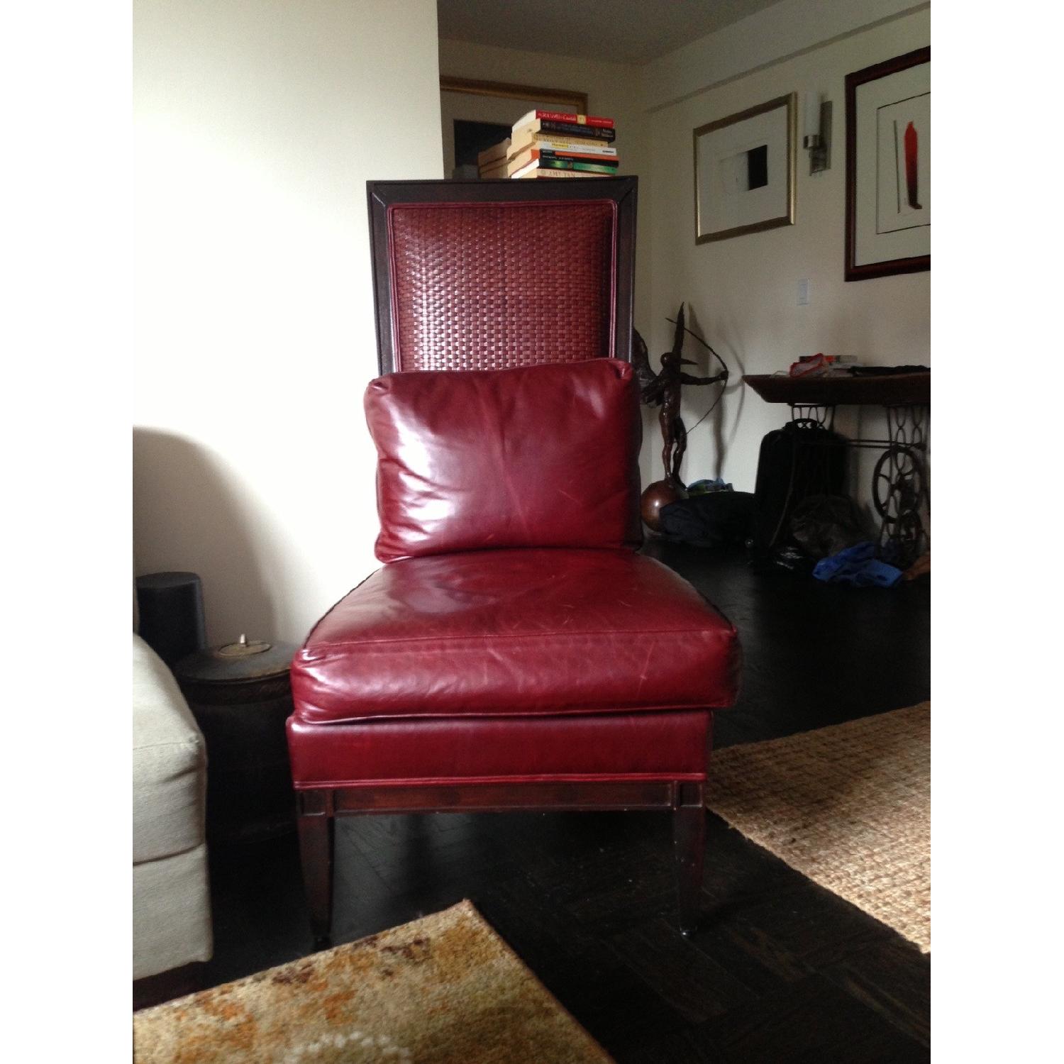 Burgundy Leather Chairs - image-2