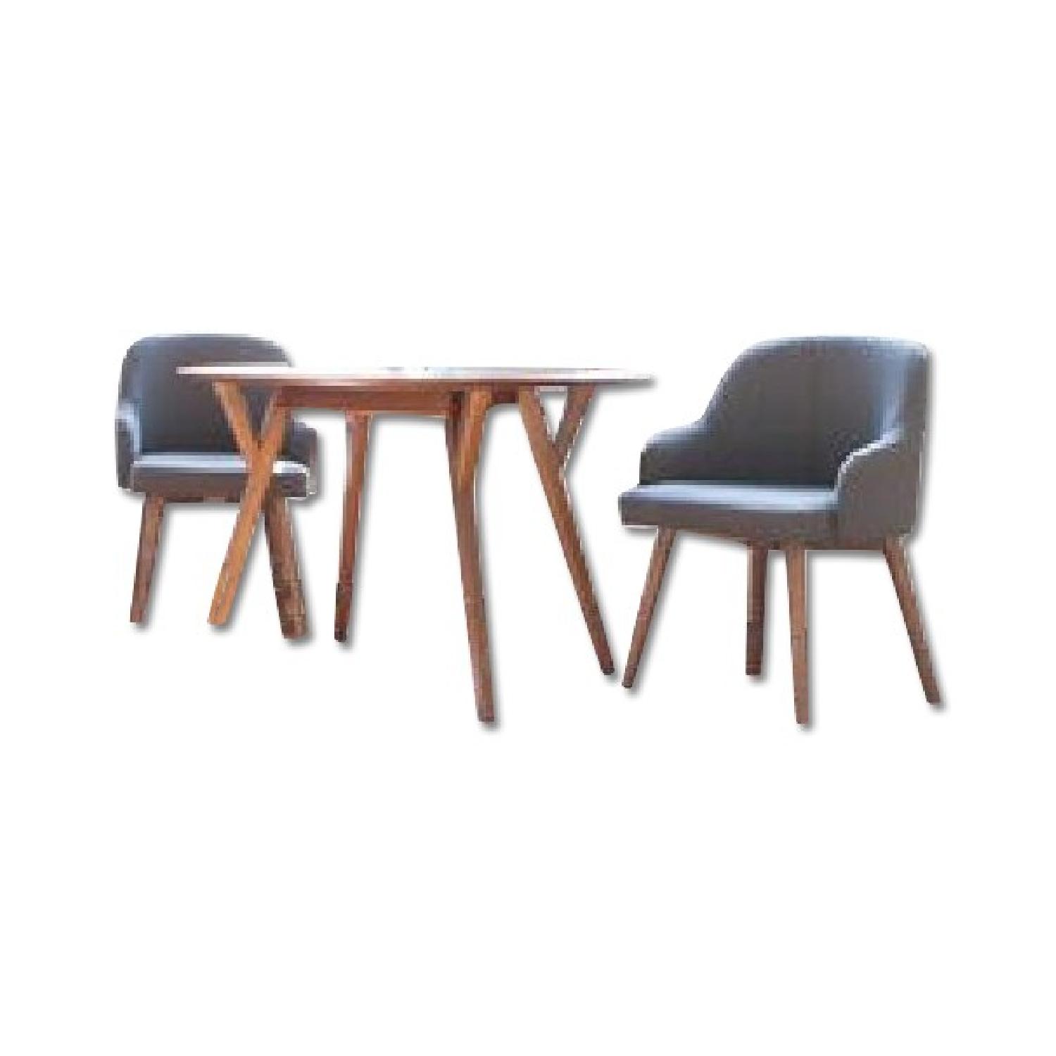 West Welm Midmodern Century Dinning table and 2 chairs - image-0