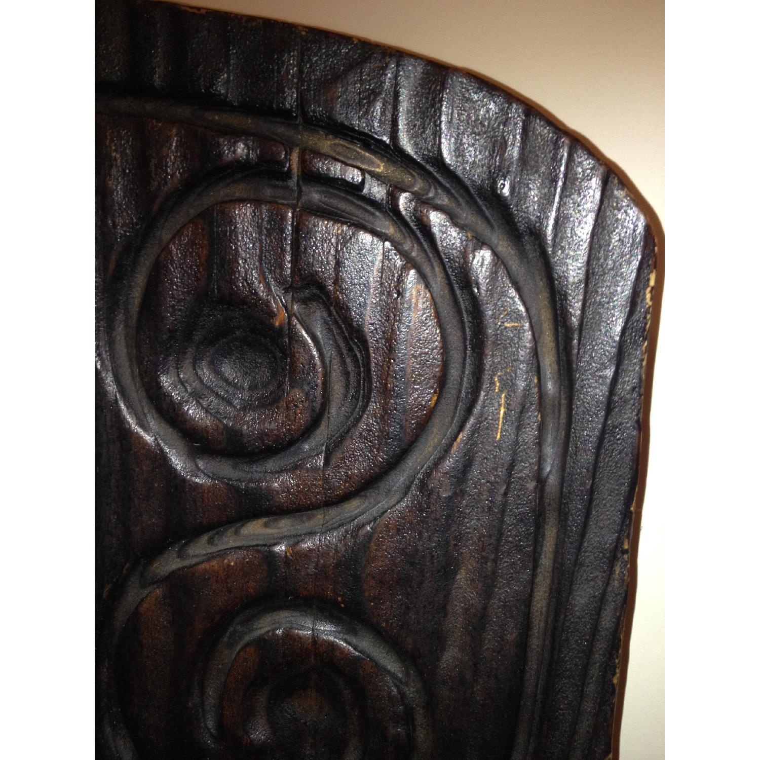 Hand-Carved Wooden Chair - image-1