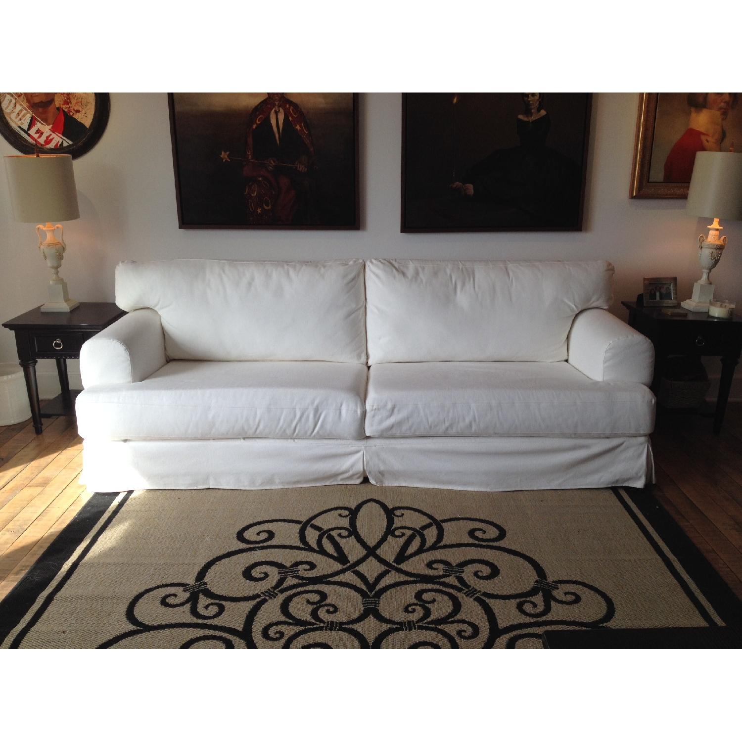 Slipcovered Three Seater Sofa - Thumbnail 4