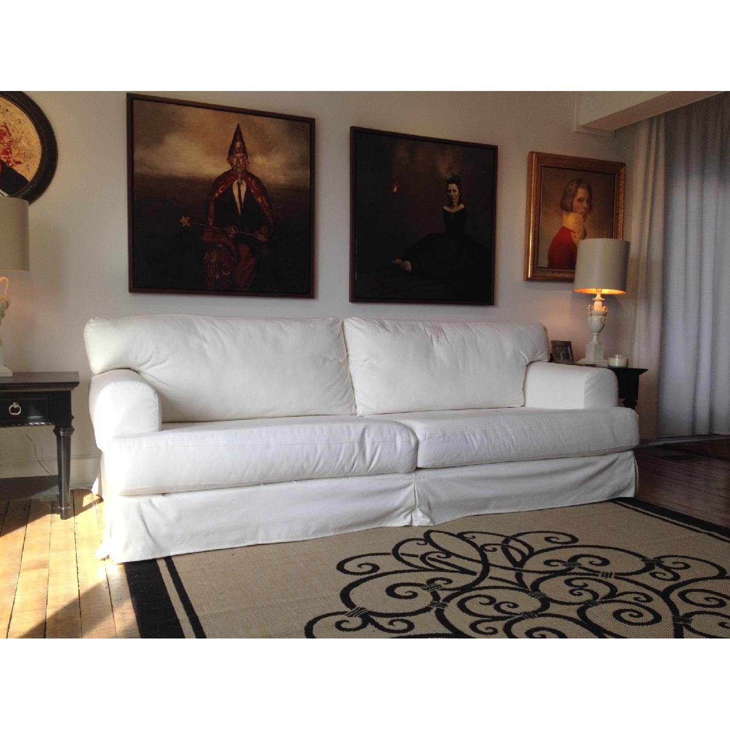 Slipcovered Three Seater Sofa - Thumbnail 5