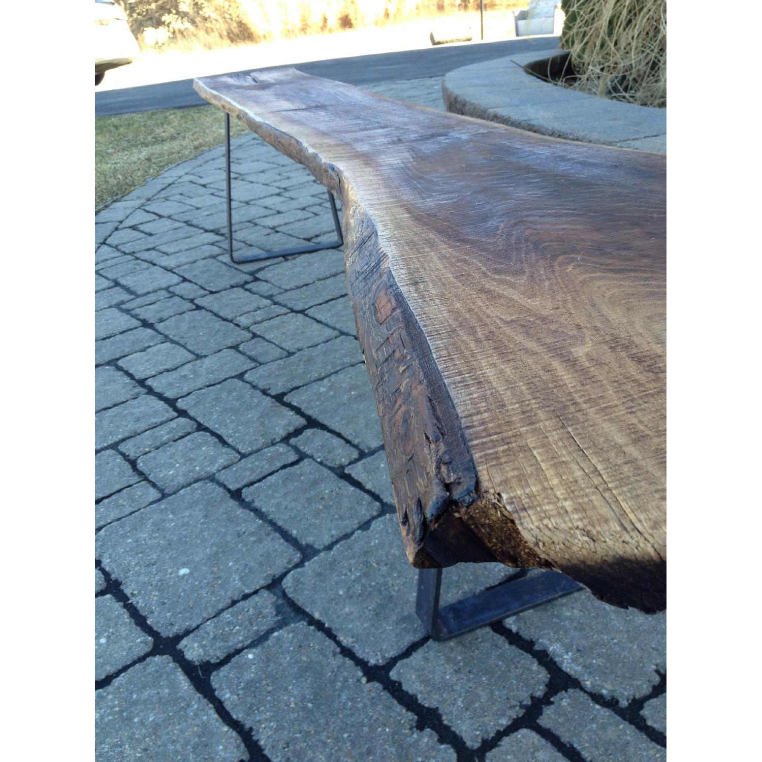 Handmade Antique Wood Garden Bench - image-3