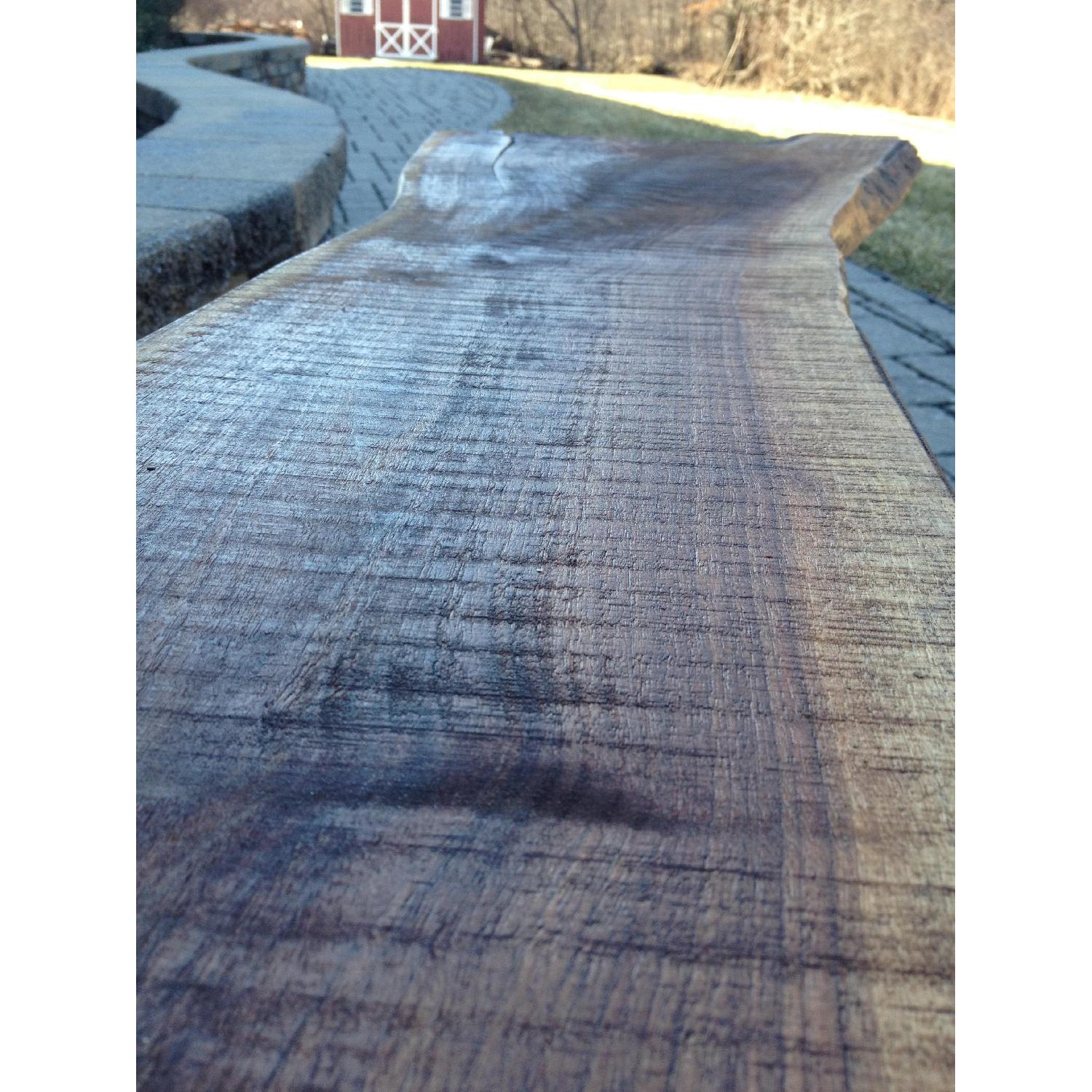 Handmade Antique Wood Garden Bench - image-4