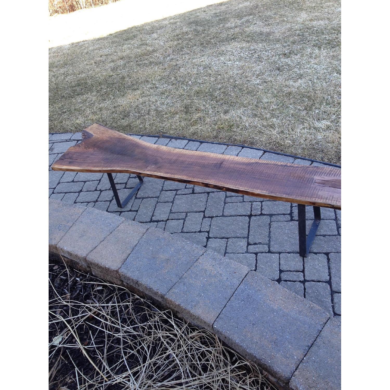 Handmade Antique Wood Garden Bench - image-8