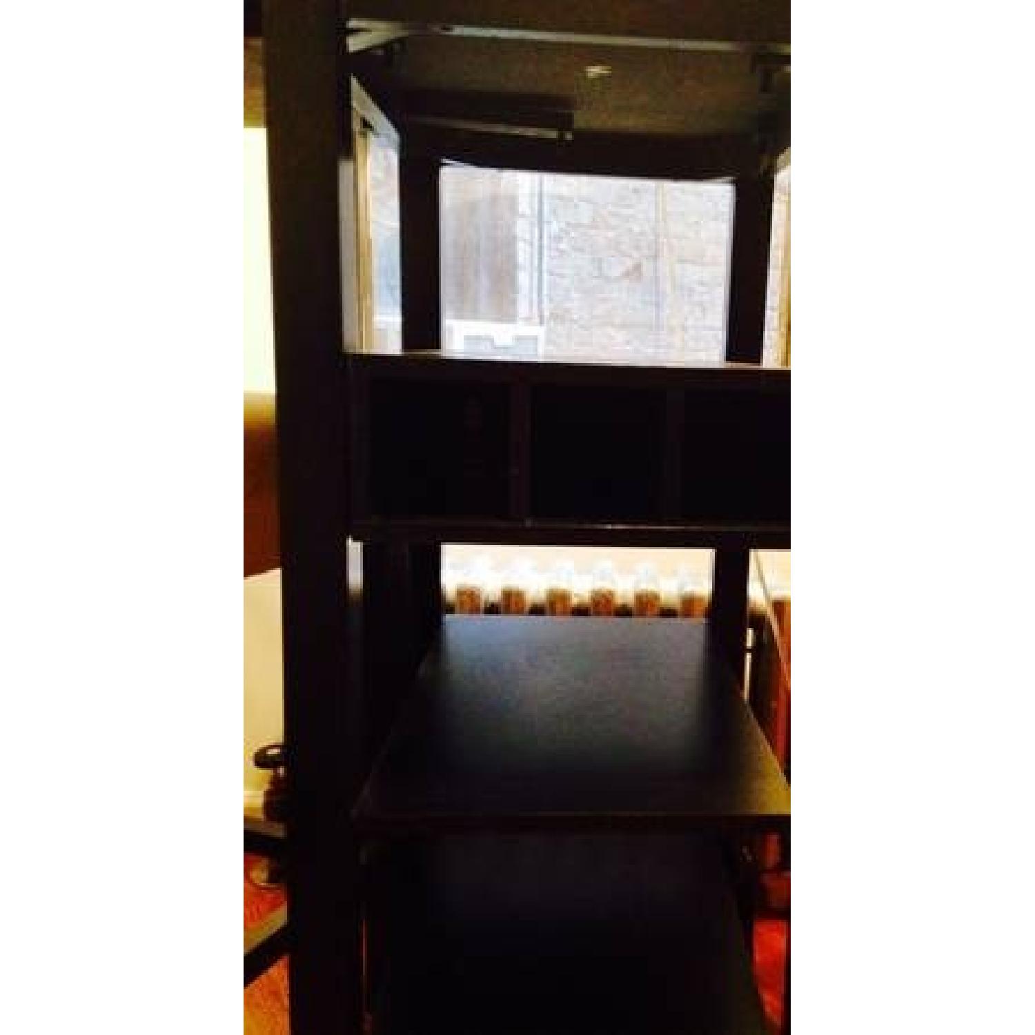 LUXE TUFTED CYNTHIA ROWLEY PUB CHAIRS & DROP-LEAF/WINE RACK PUB TABLE - image-4