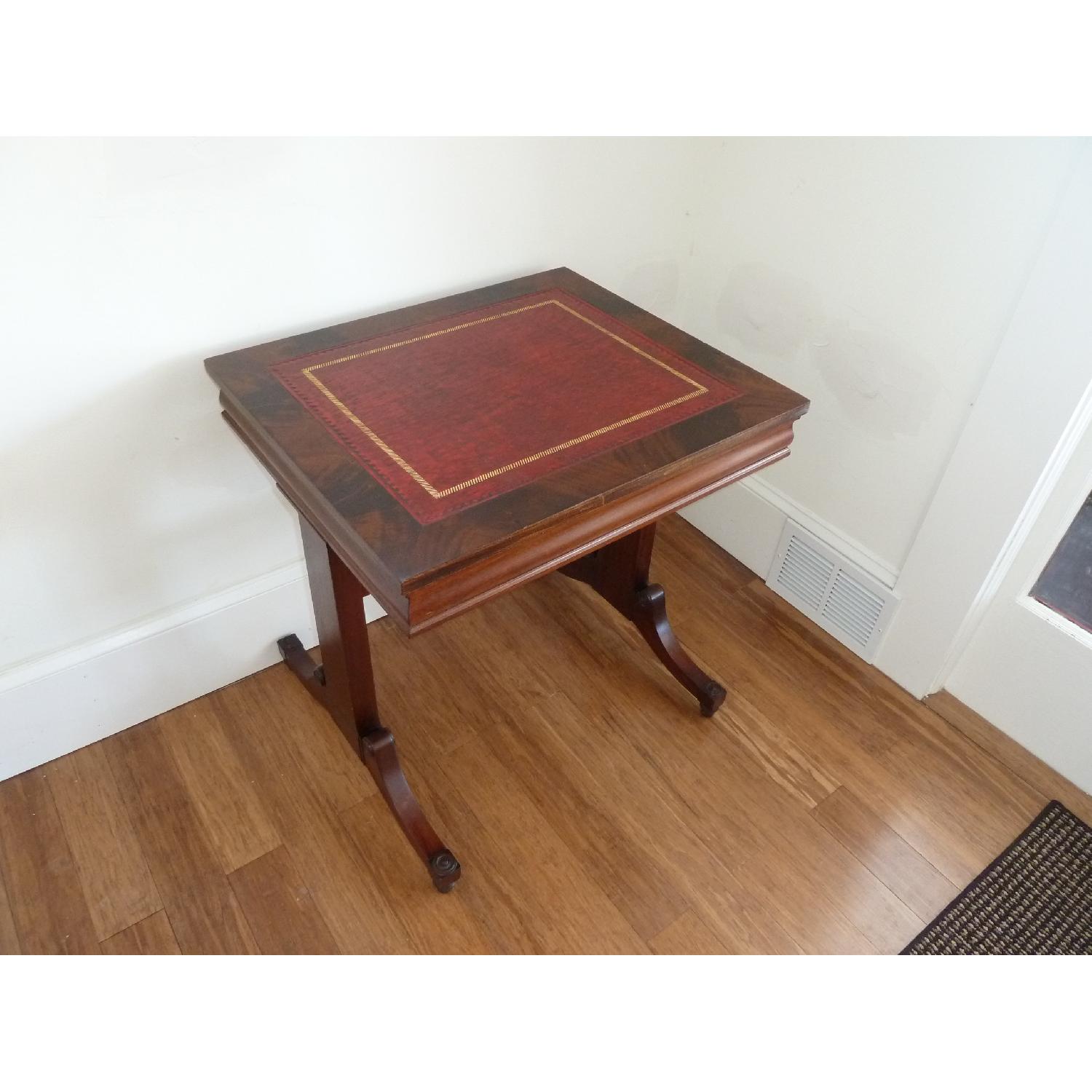 Antique Leather Top Table AptDeco