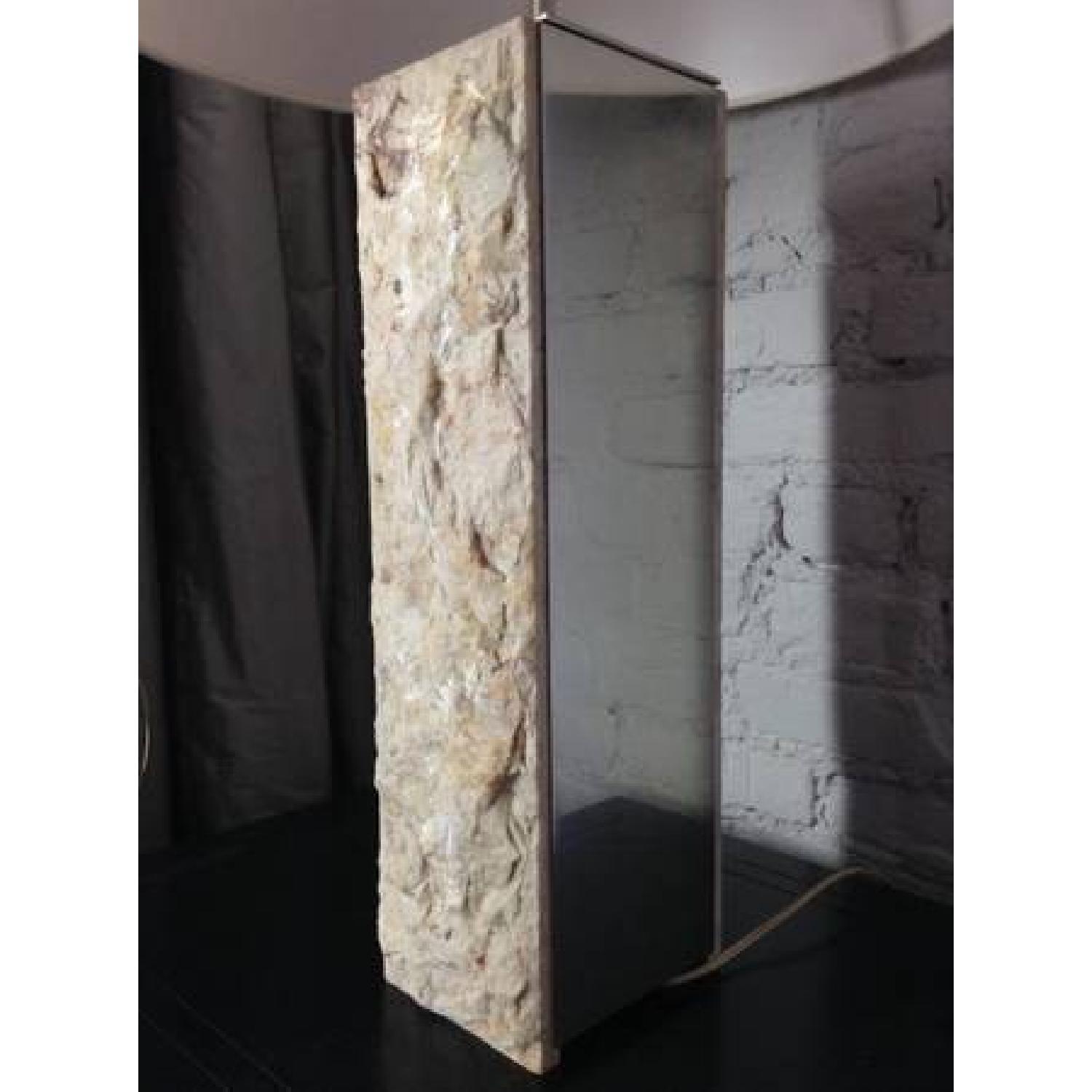 Mid Century Marble & Chrome Lamp - image-1