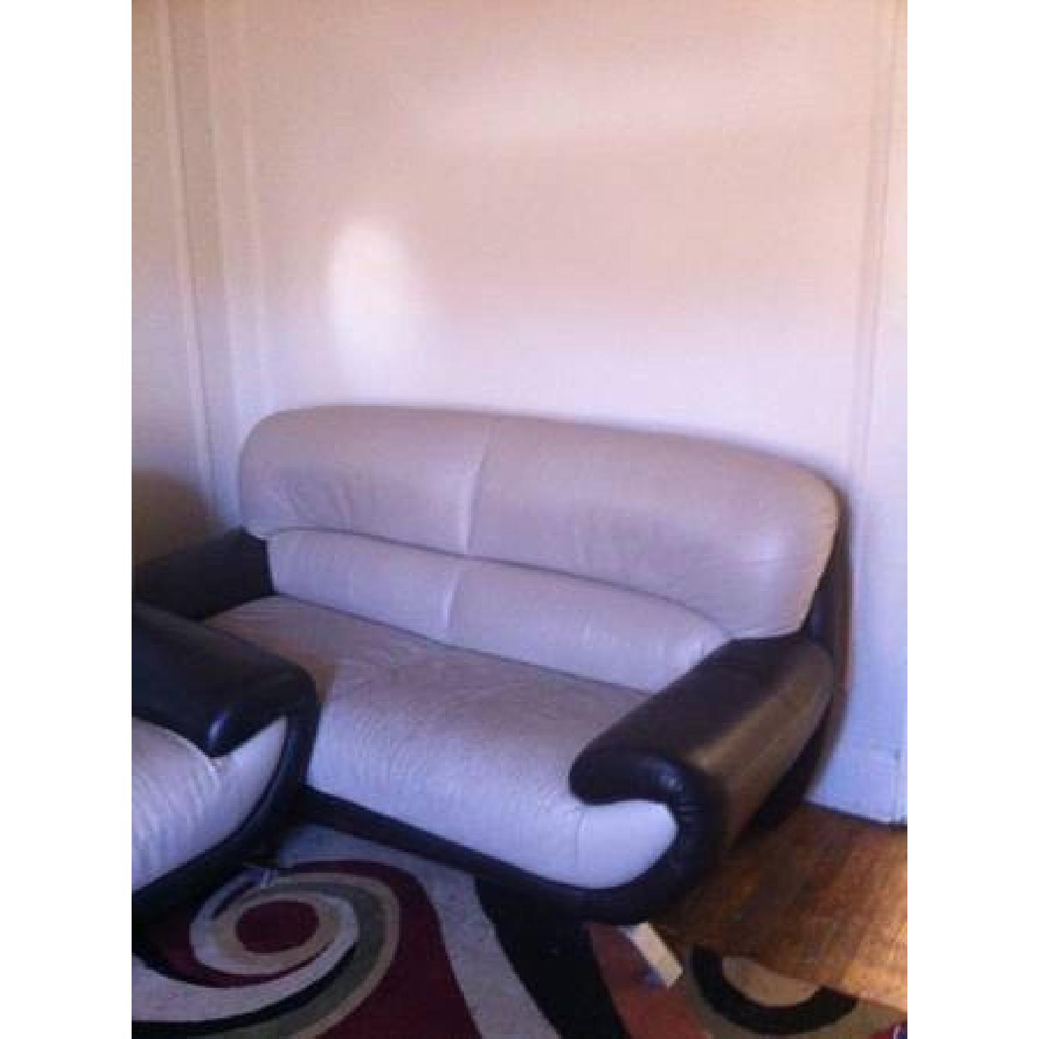 Leather 3 Set Sofa - image-2