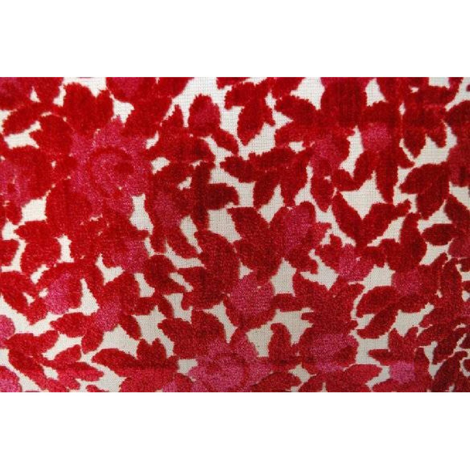 Vintage Red Floral Sofa - image-1