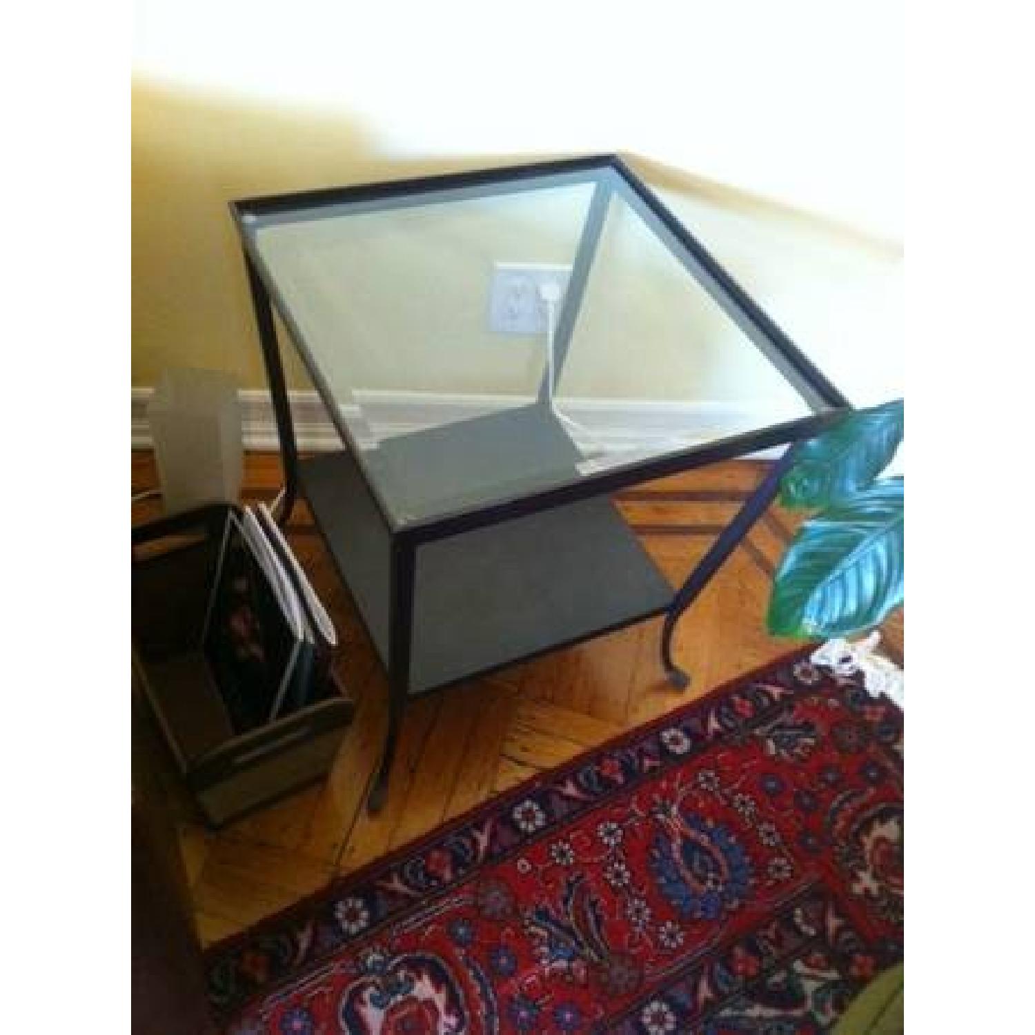 Pottery Barn Metal/Glass Coffee Tables AptDeco