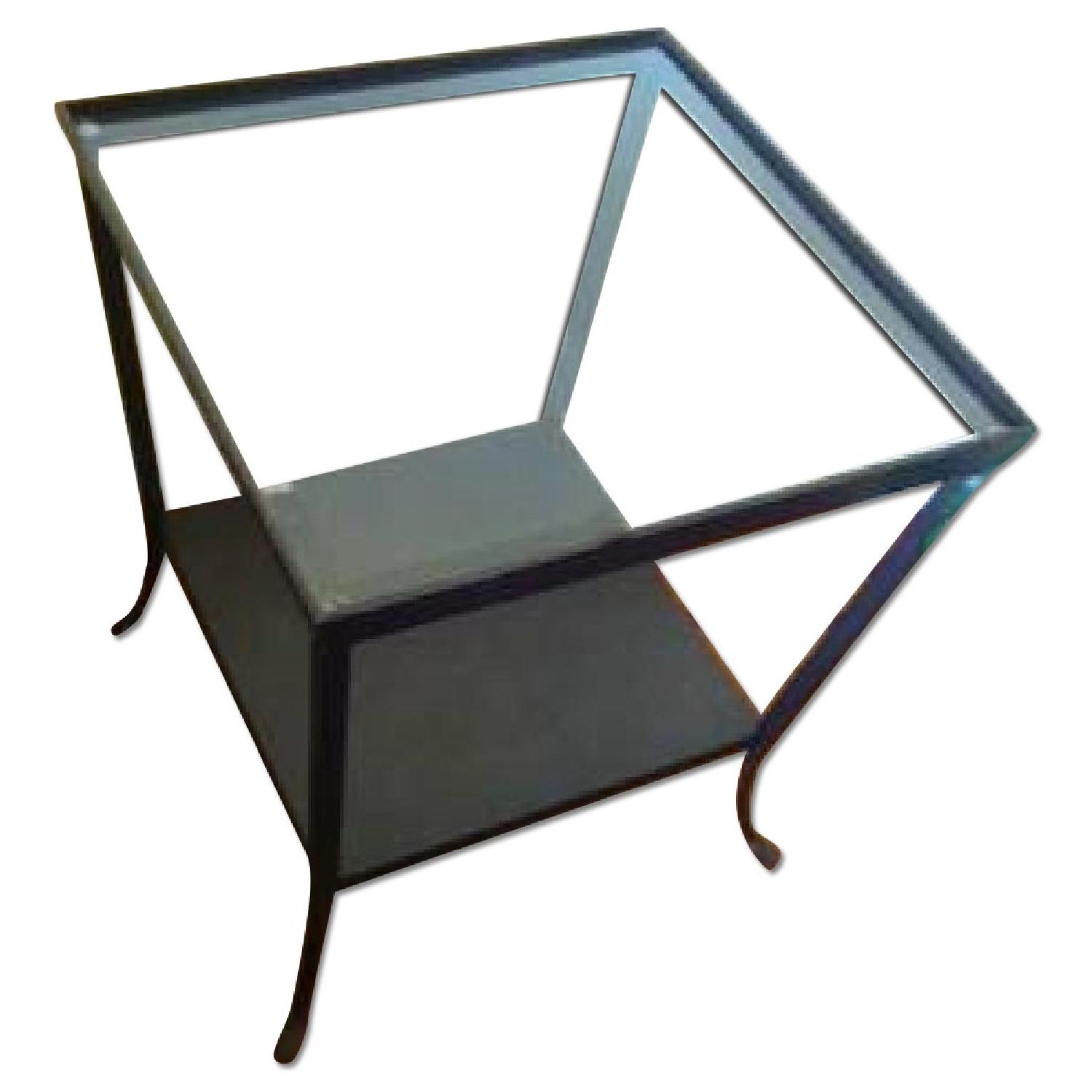 Pottery Barn Metal/Glass Coffee Tables AptDeco