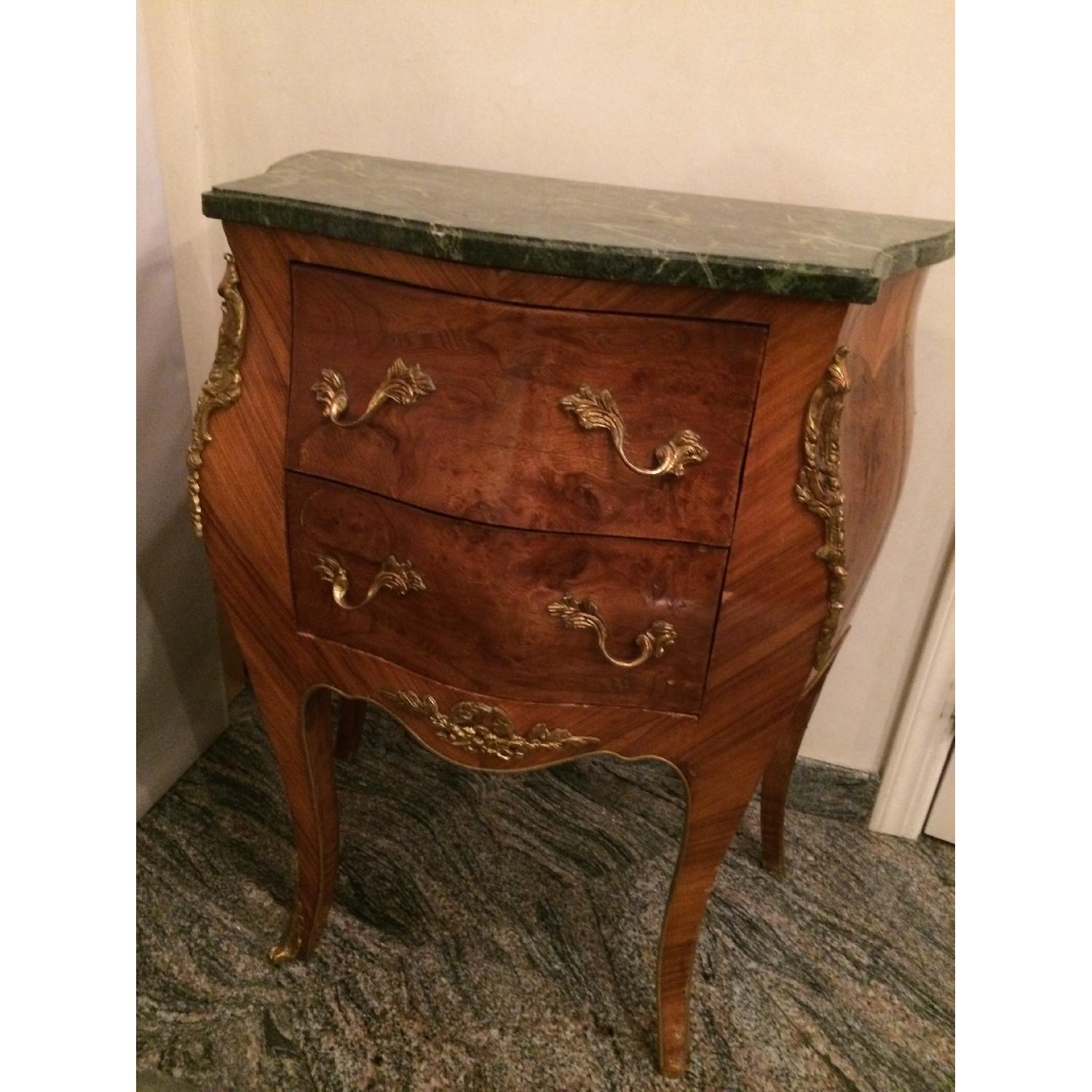 French Style Marble Top End Table - image-1