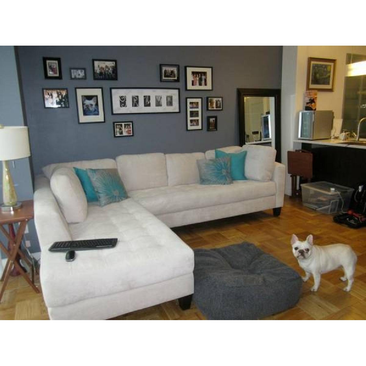 Macy's Microfiber Sectional Sofa - image-1