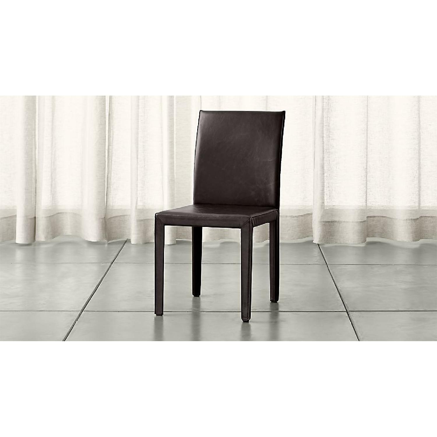 Crate & Barrel Folio Saddle Top-Grain Leather Dining Chairs - image-4