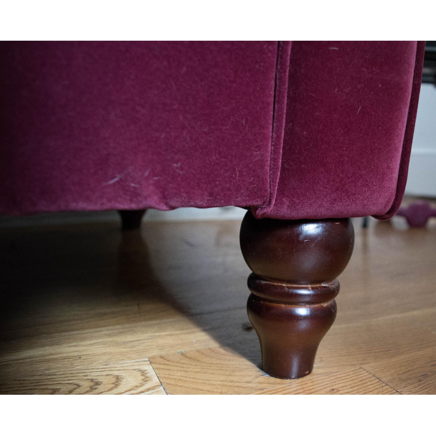Novogratz Vintage Tufted Sleeper Sofa in Burgundy - image-7