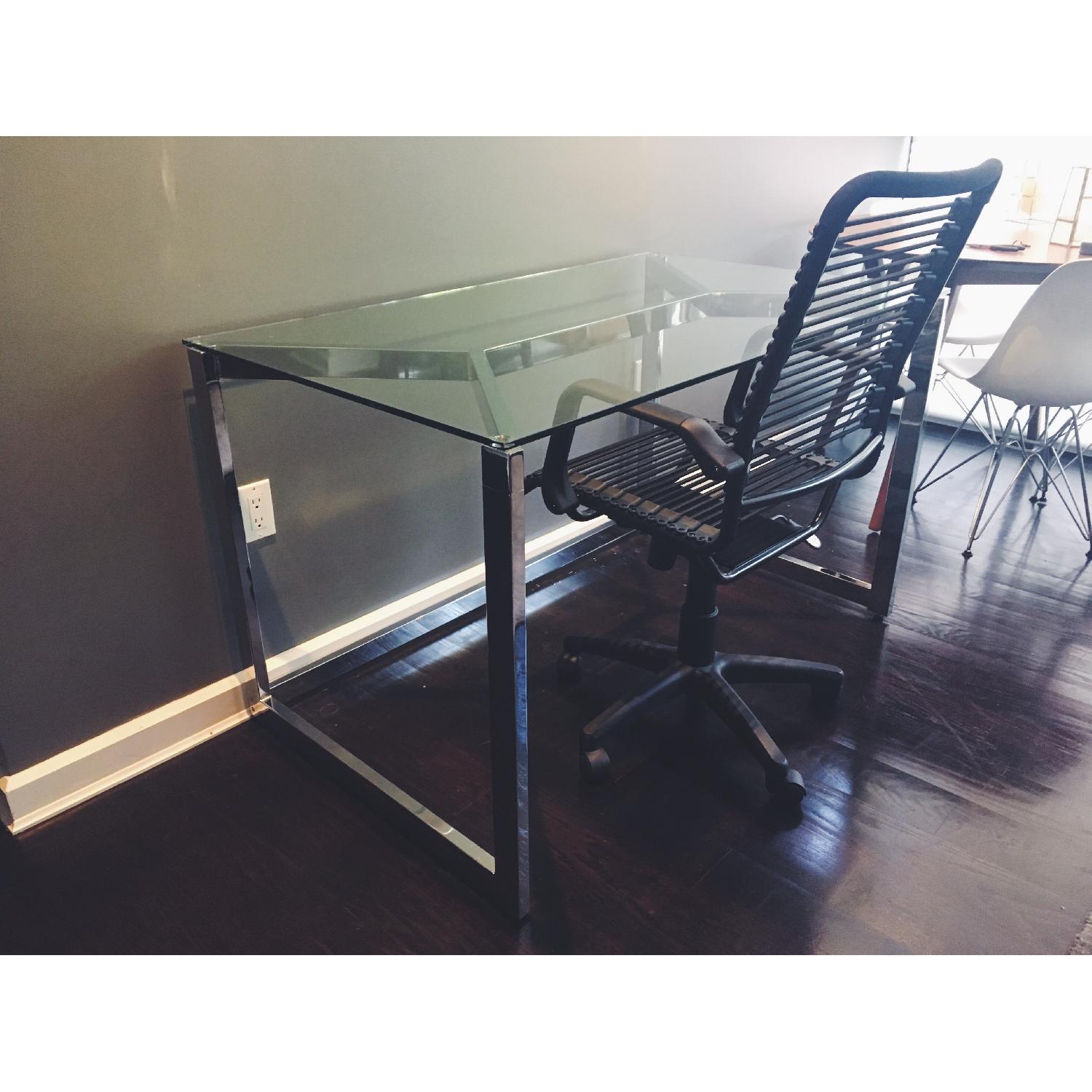CB2 Tesso Chrome Desk & Studio Office Chair AptDeco