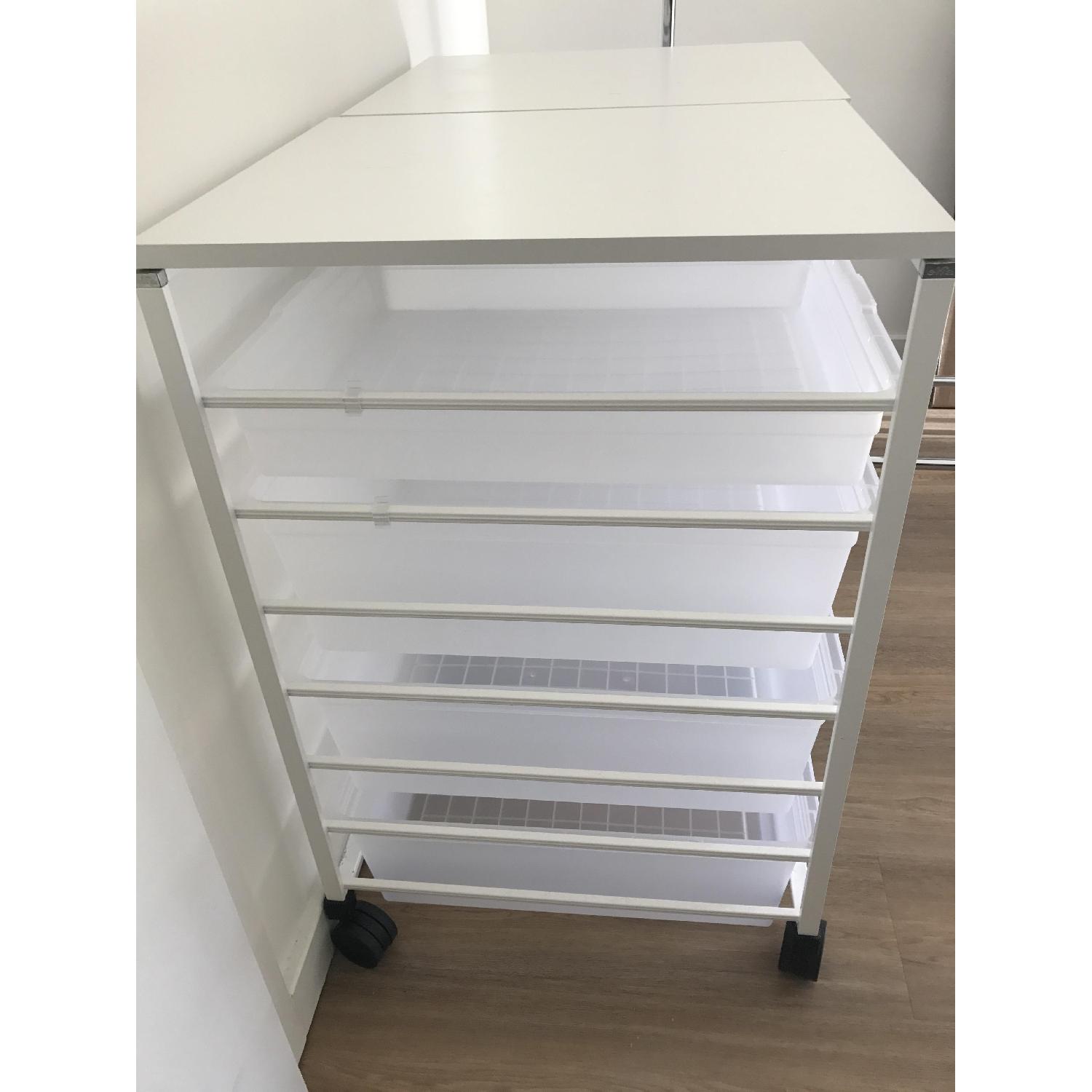 White Cabinet-Sized Elfa Plastic Closet Drawers - image-2