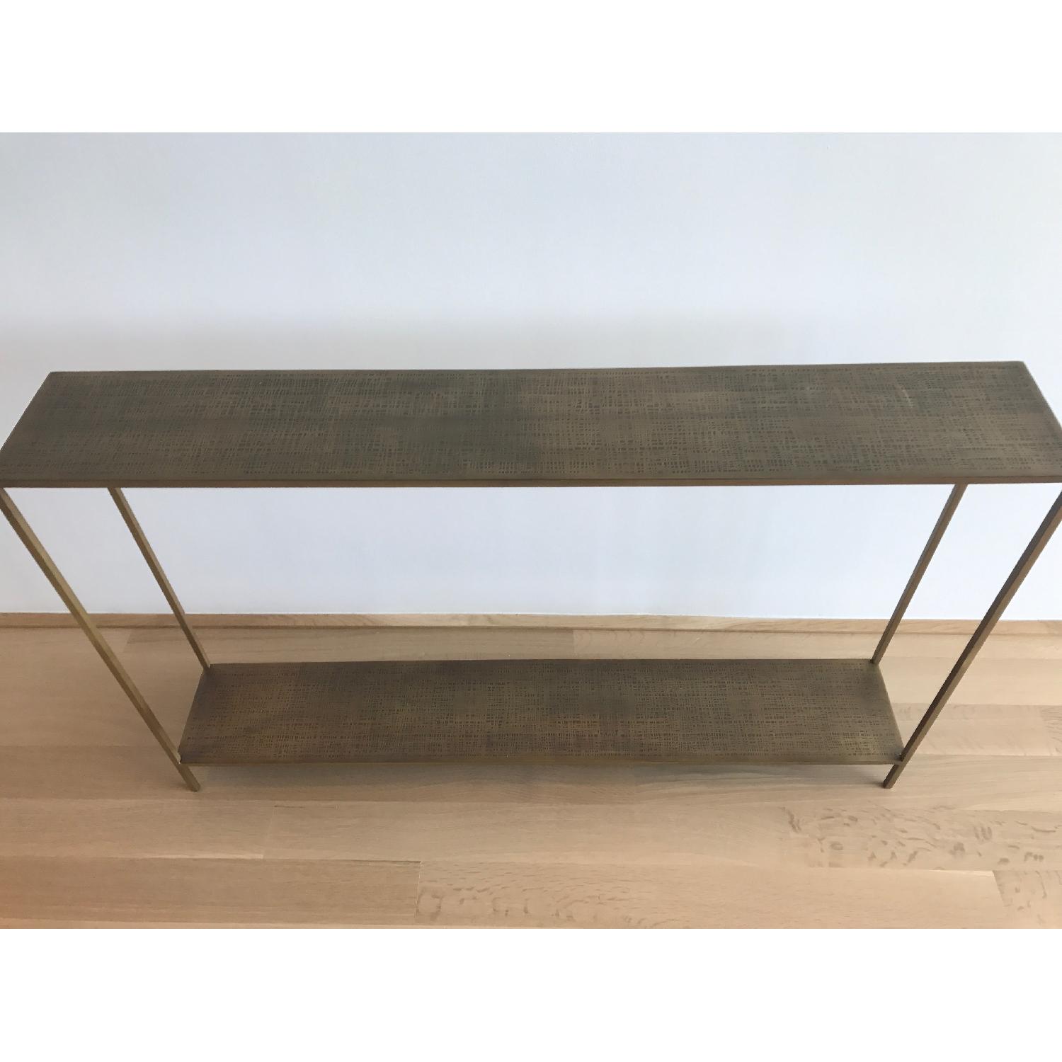 Crate & Barrel Jacque Brass Console Table - image-1