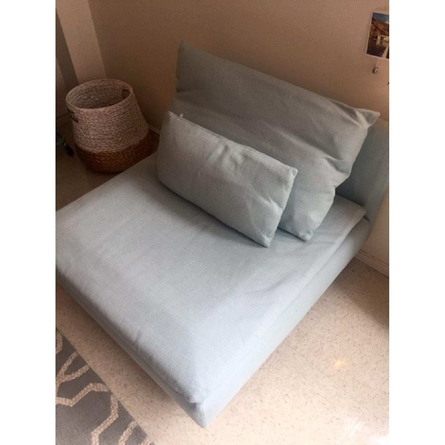 Ikea Soderhamn One Seat Accent Chair w/ Cushion in Finnsta Turquoise