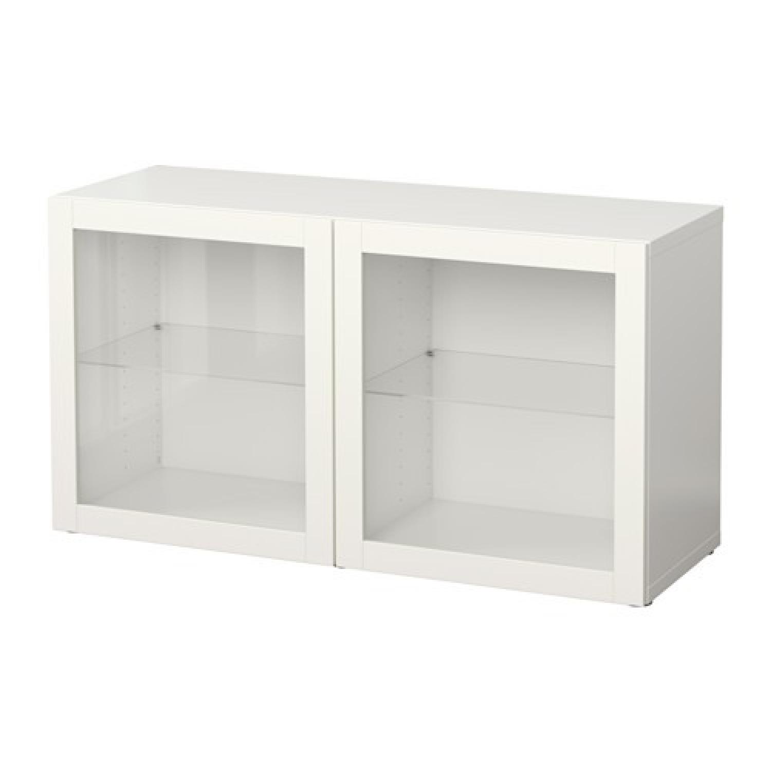 Ikea Besta Shelf Unit w/ Glass Doors - image-1