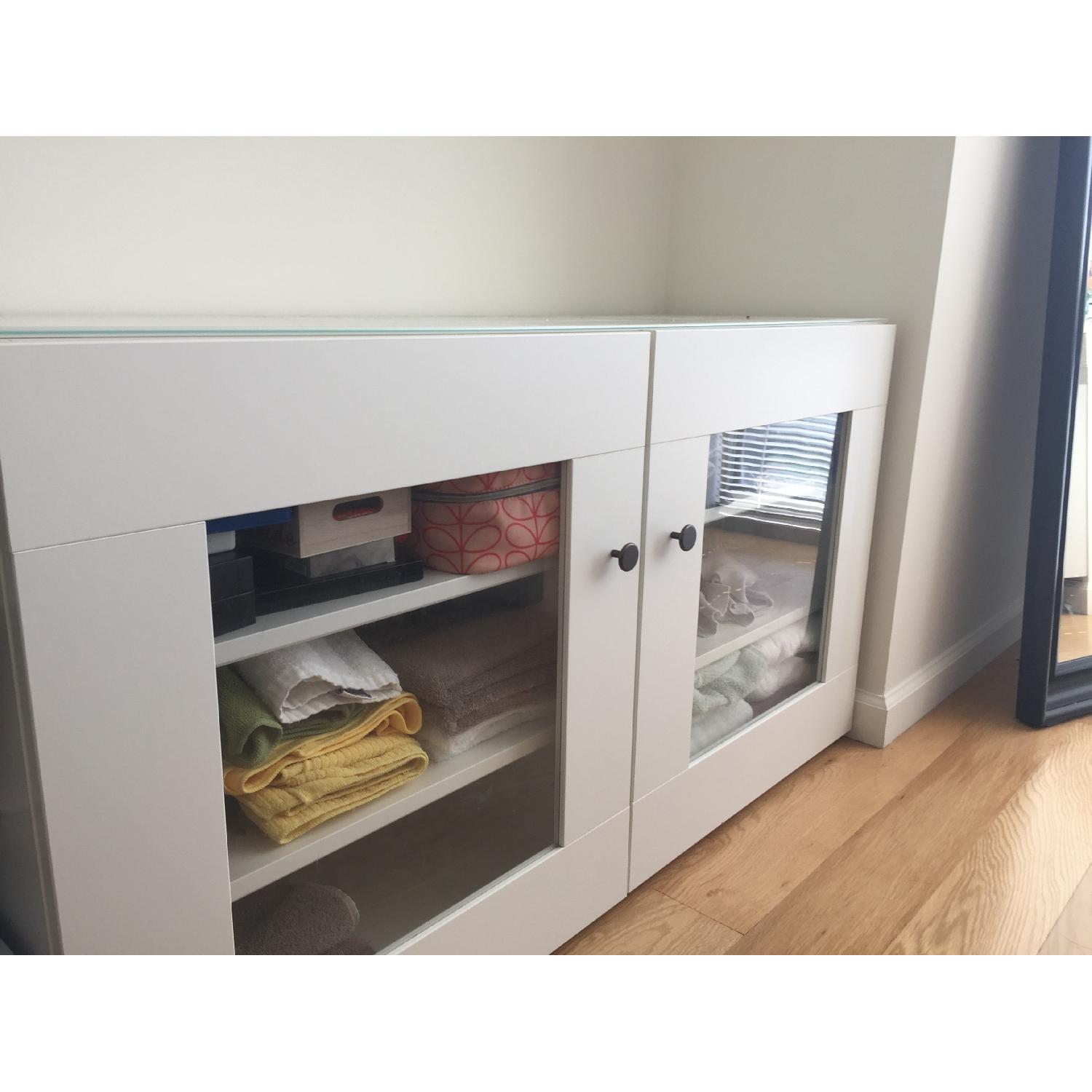 Ikea Besta Shelf Unit w/ Glass Doors - image-3