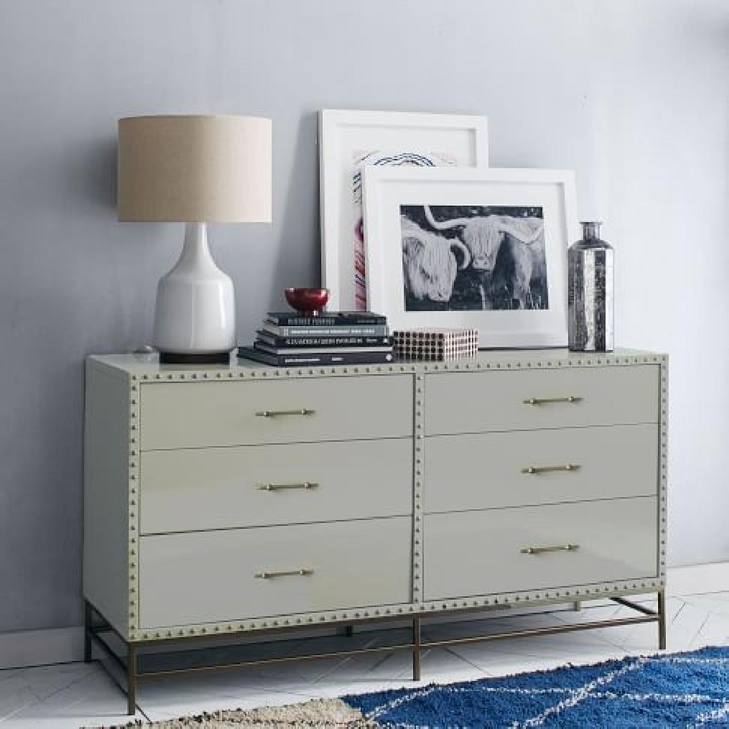 West Elm Nail Head 6 Drawer Dresser - image-1