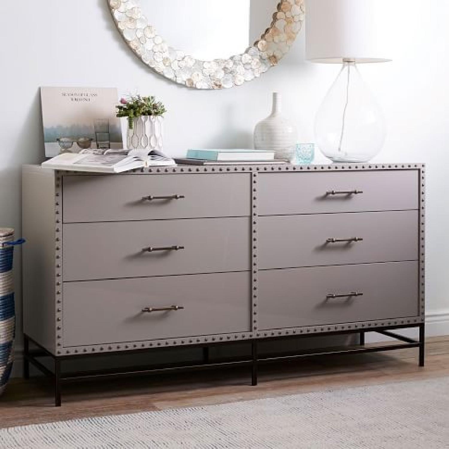 West Elm Nail Head 6 Drawer Dresser - image-2