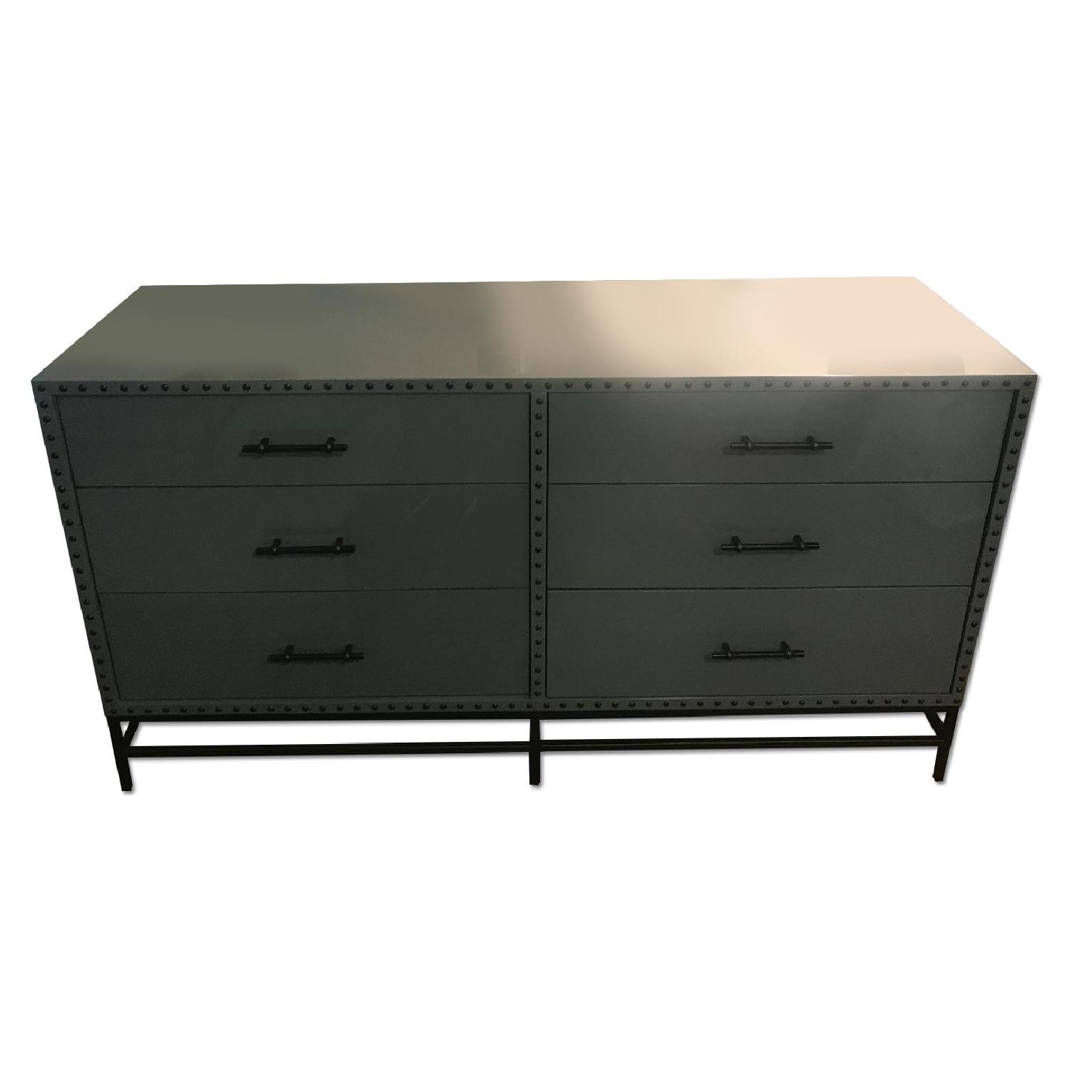 West Elm Nail Head 6 Drawer Dresser - image-8