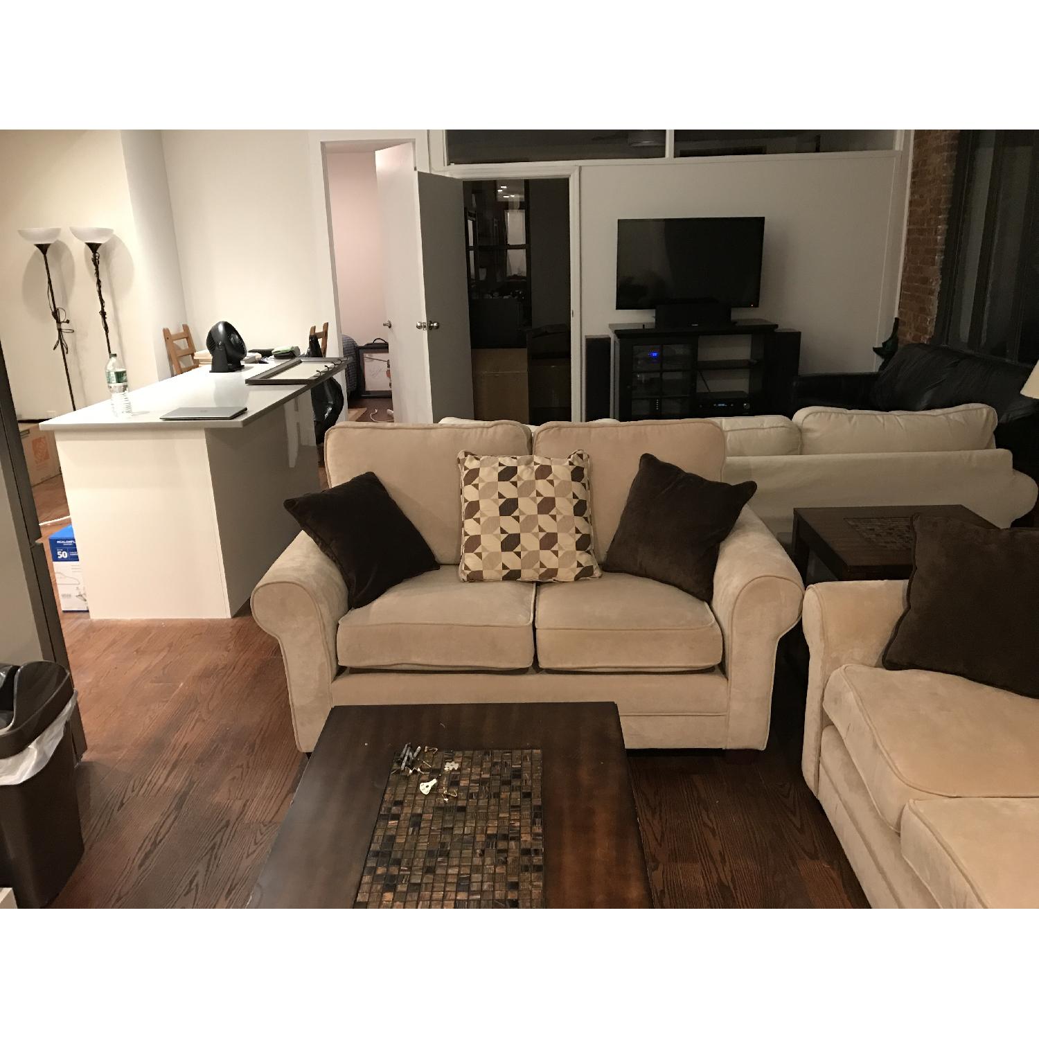 Bob's Maggie Tan Couch + Loveseat - image-3