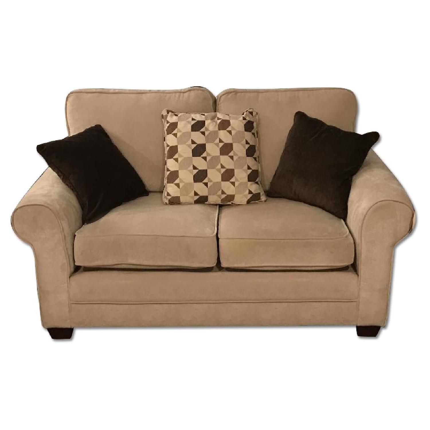 Bob's Maggie Tan Couch + Loveseat - image-4