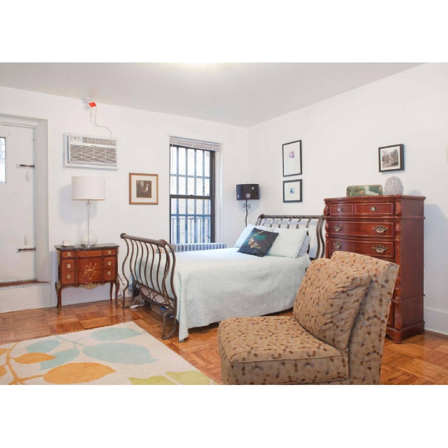 Full Size Metal Sleigh Bed - image-2