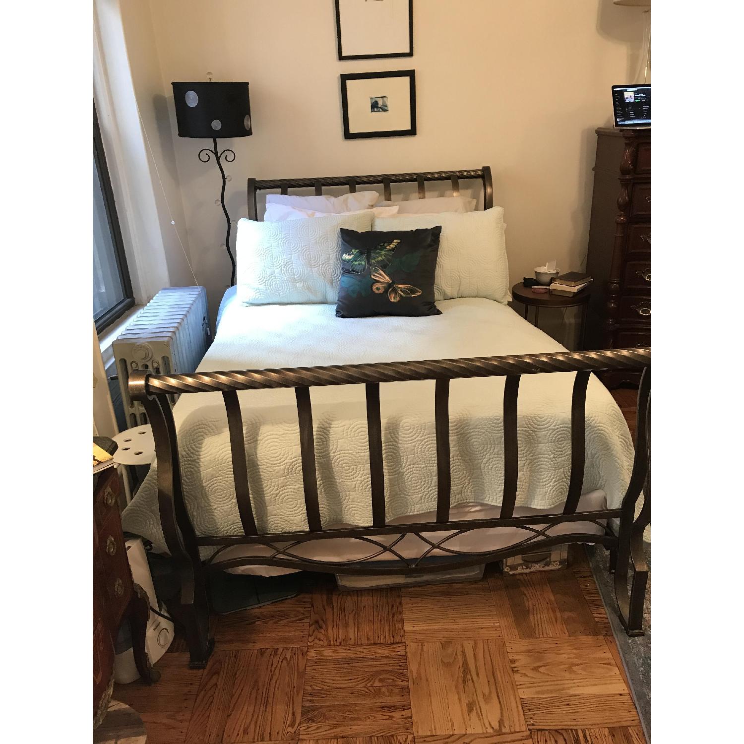 Full Size Metal Sleigh Bed - image-3