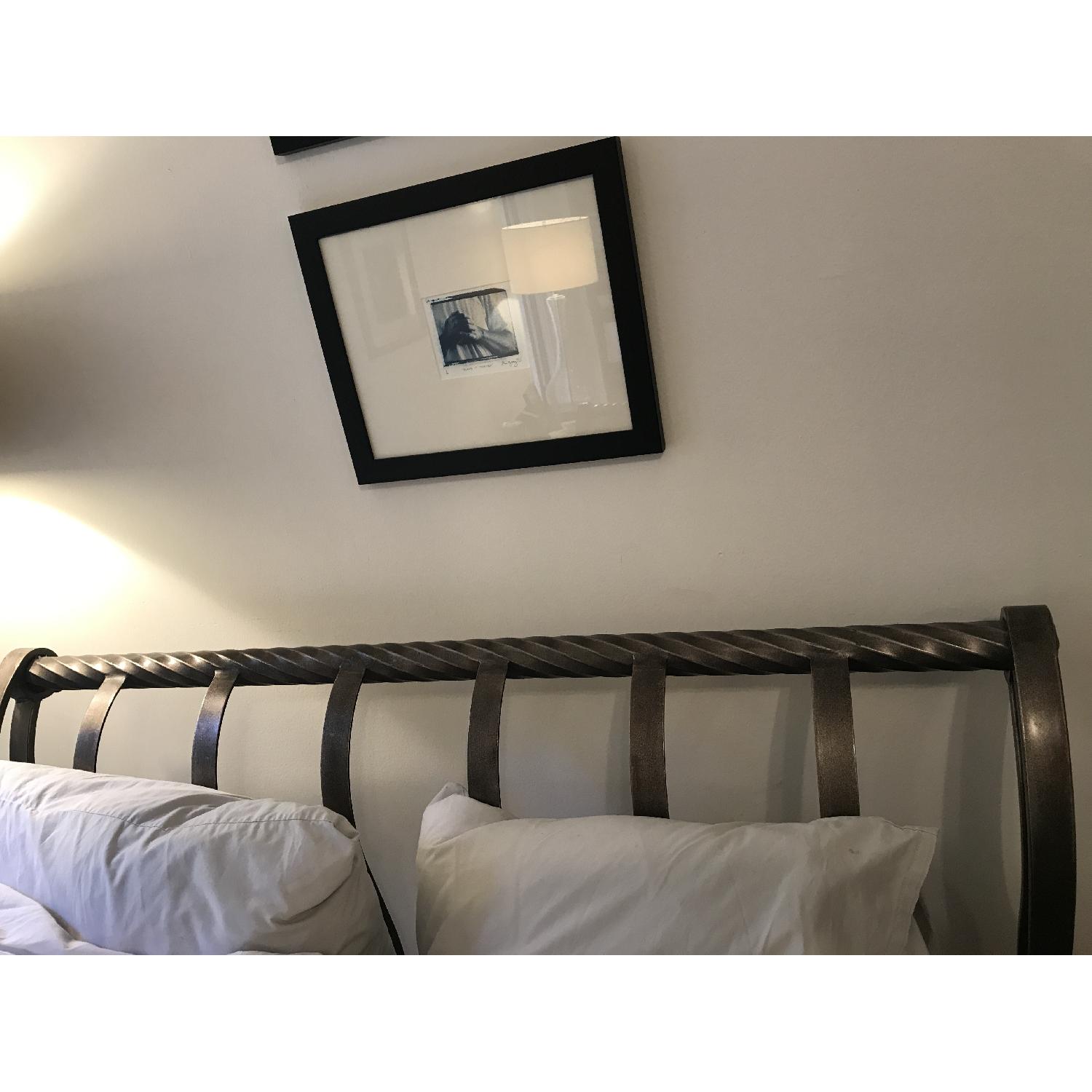 Full Size Metal Sleigh Bed - image-4