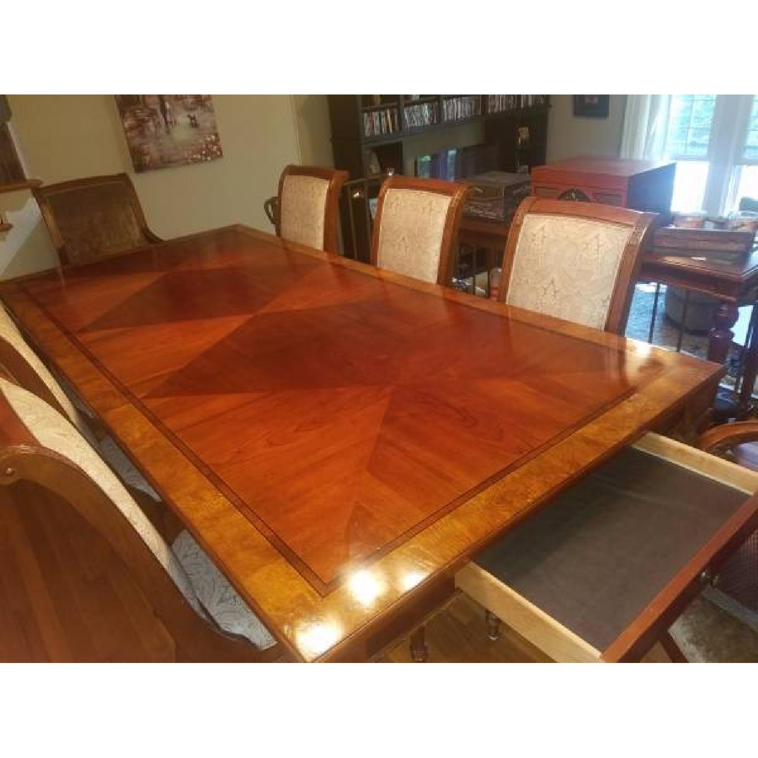 Ethan Allen Goodwin Dining Table w/ 8 Chairs - image-2