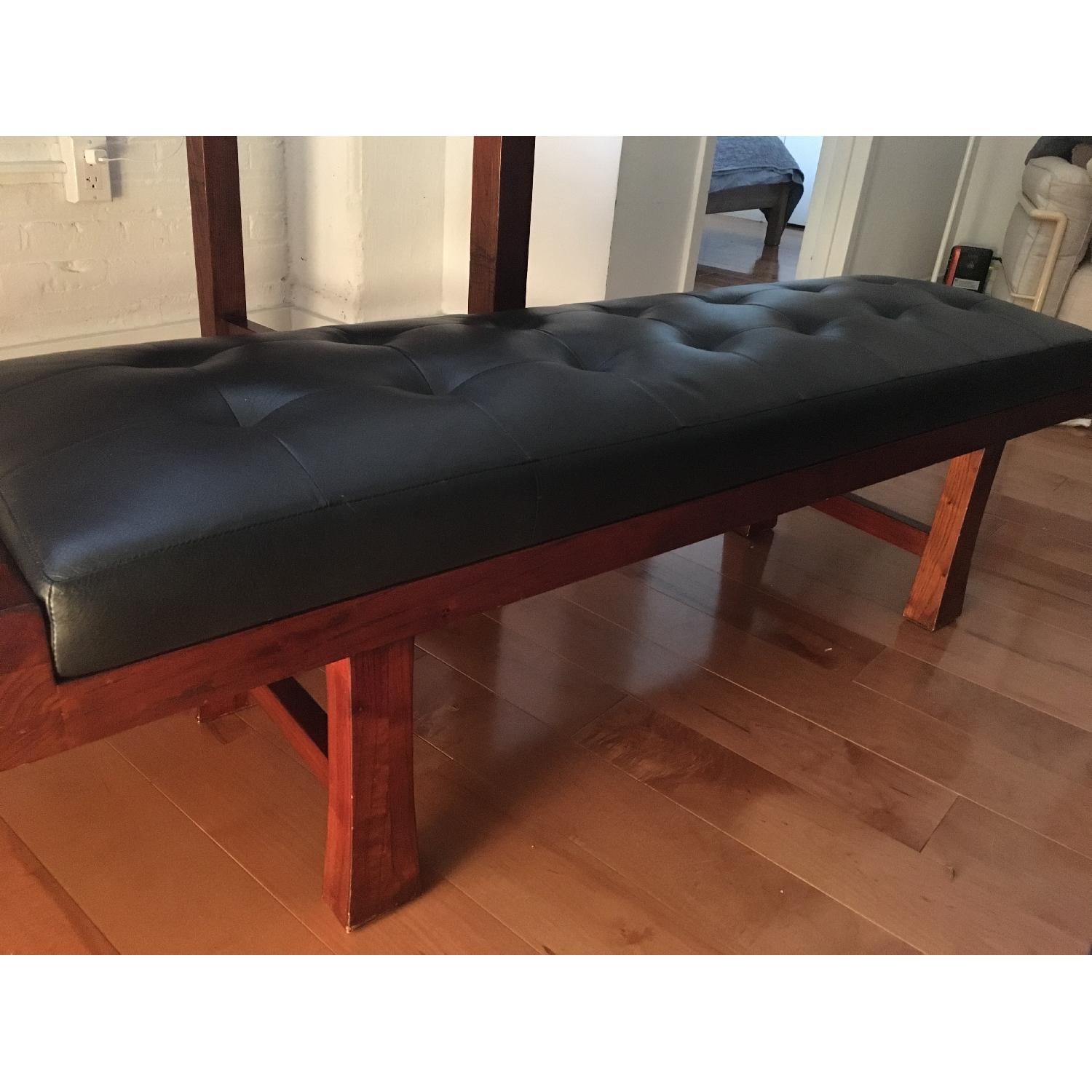 Room & Board Shinto Bentch in Espresso & Leather - image-1