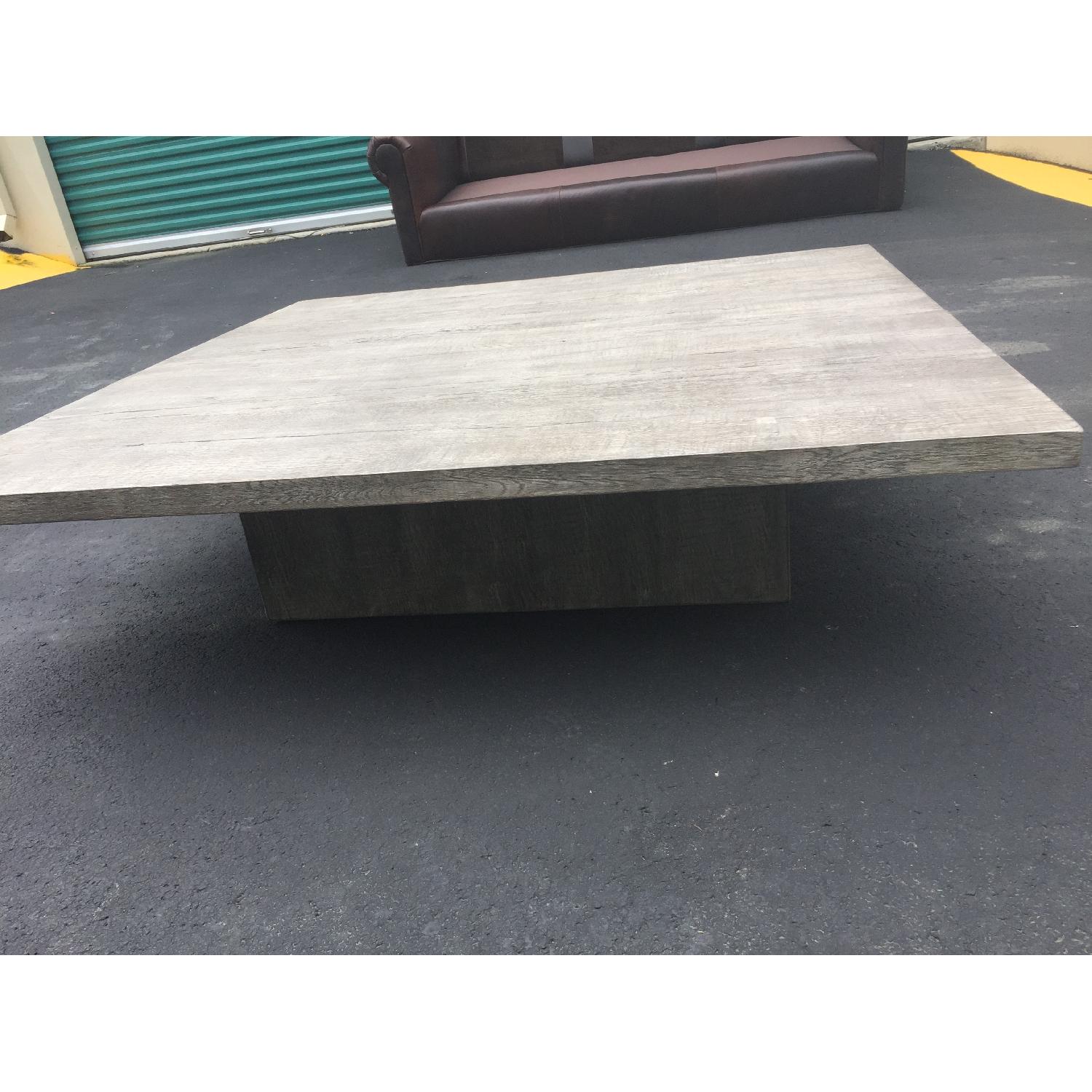 Restoration Hardware Reclaimed Russian Oak Plinth Square Cof - image-3