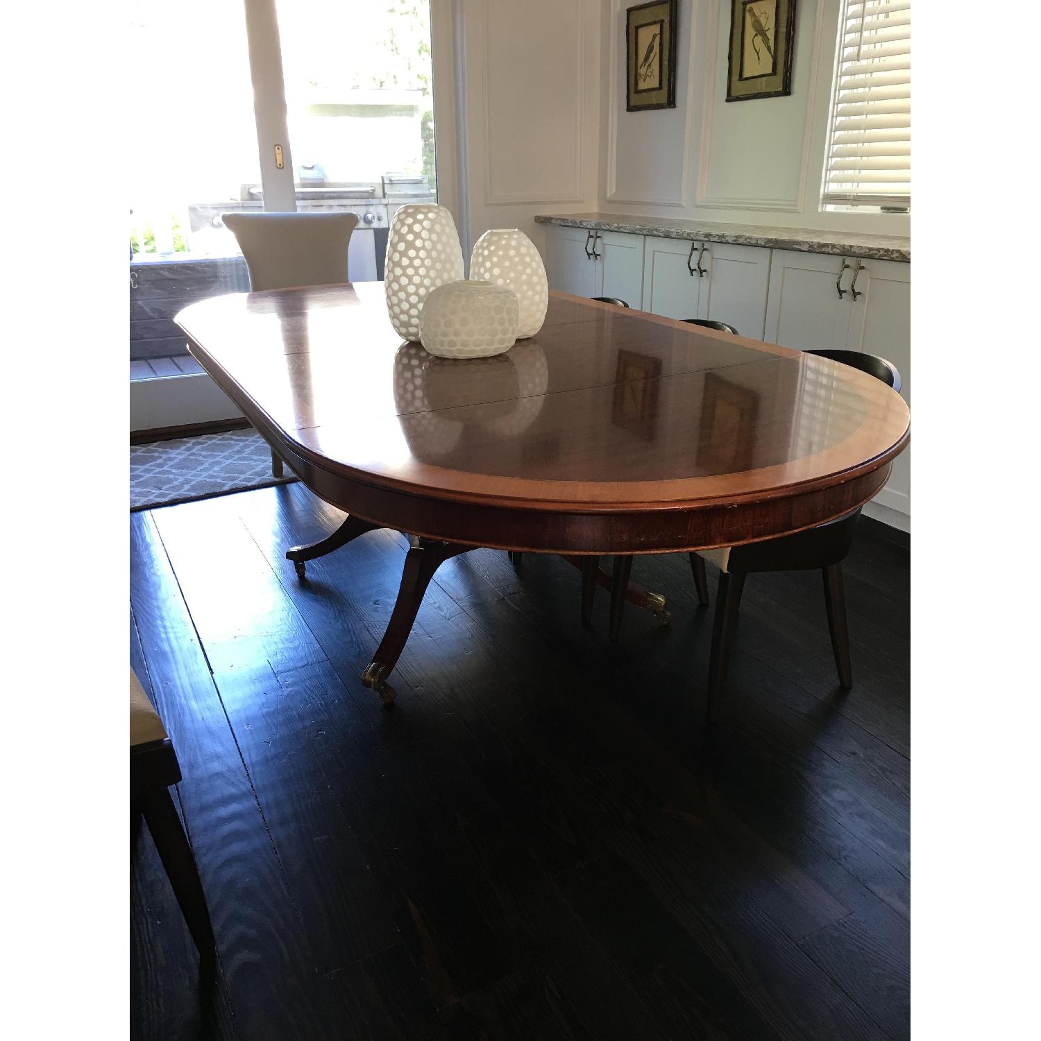 Wood Oval Dining Room Table - image-5