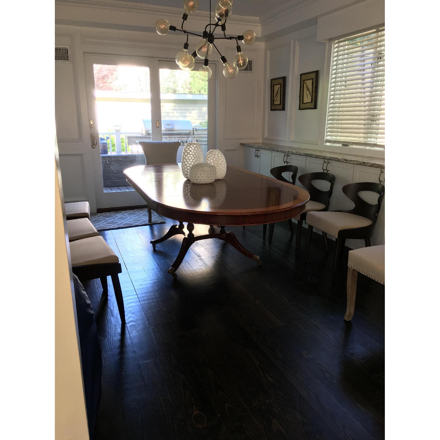 Wood Oval Dining Room Table - image-6