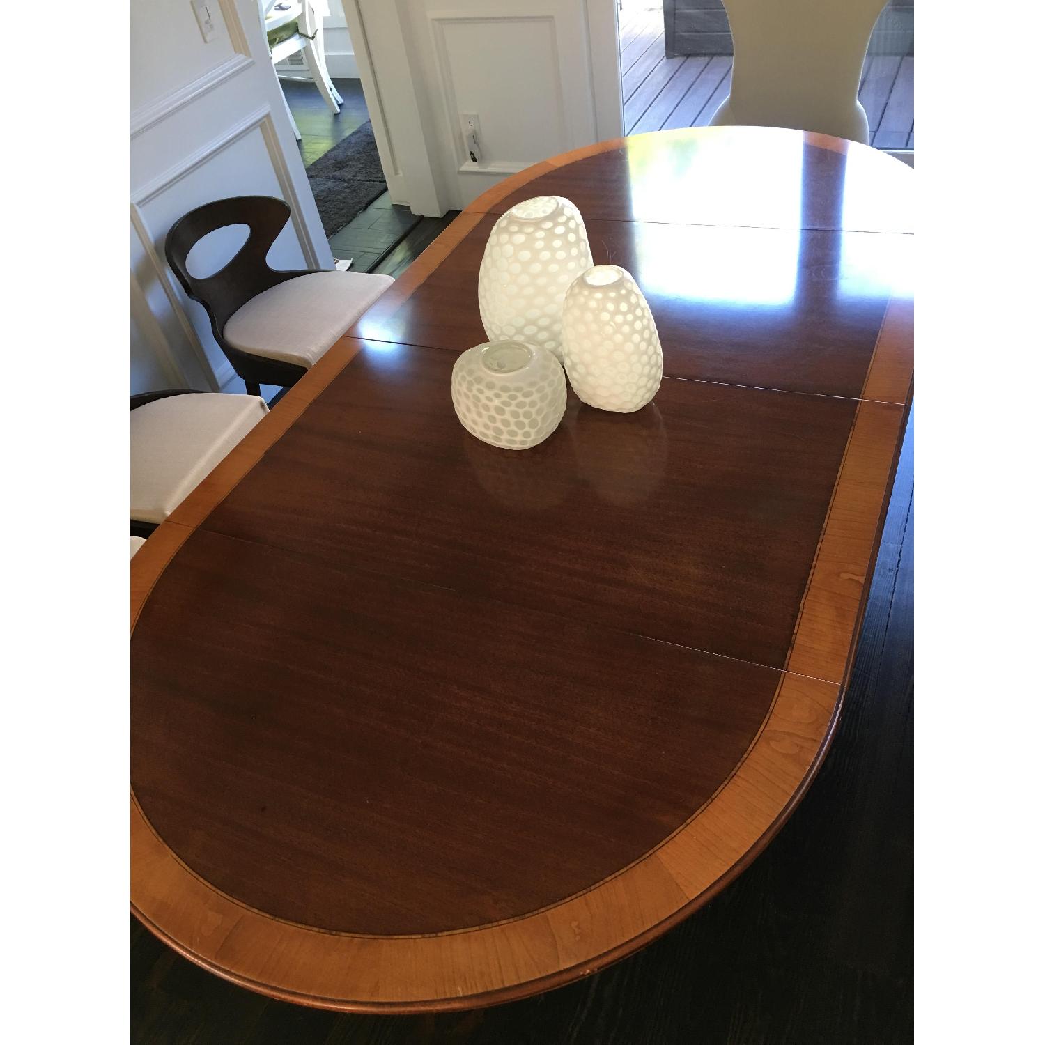 Wood Oval Dining Room Table - image-8