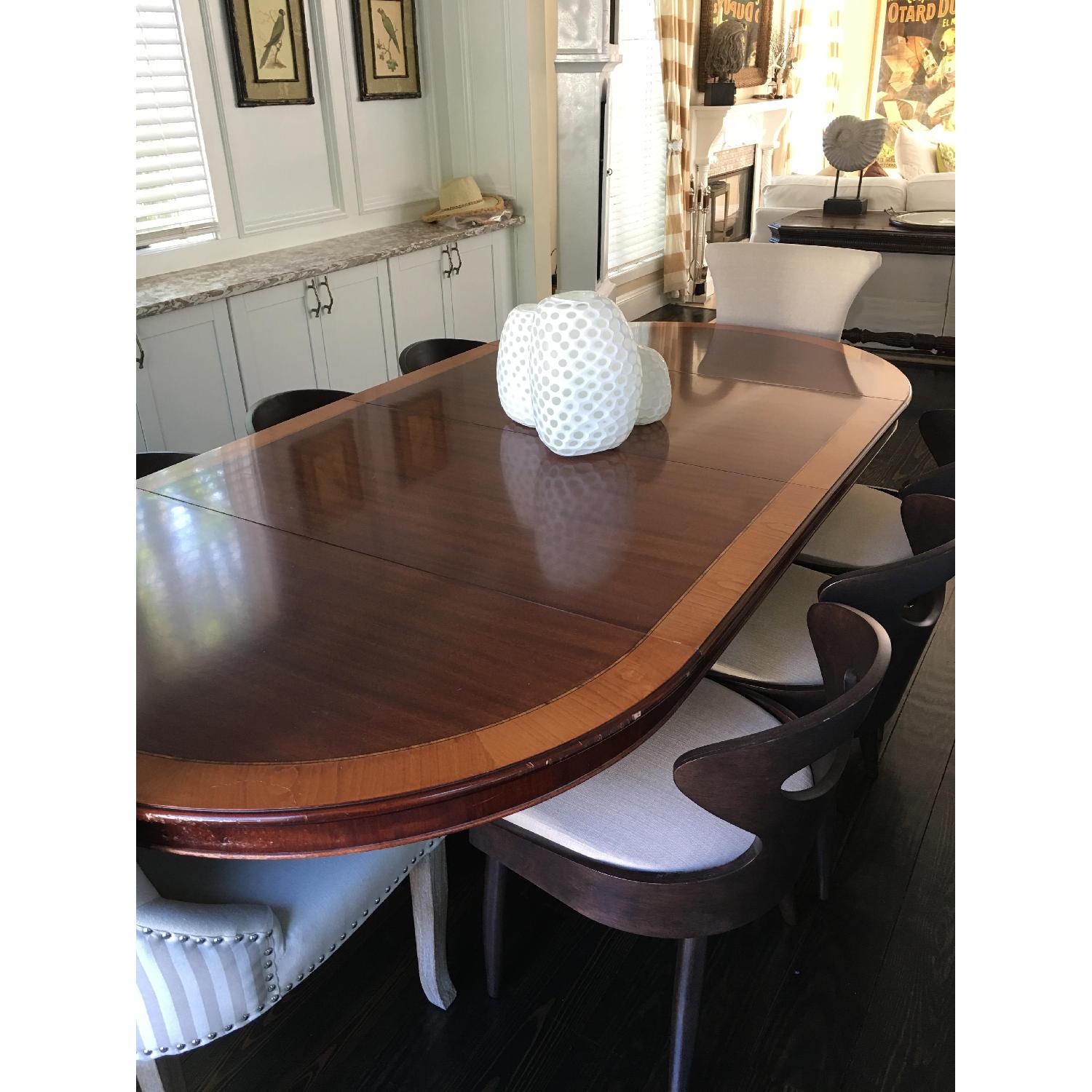 Wood Oval Dining Room Table - image-9