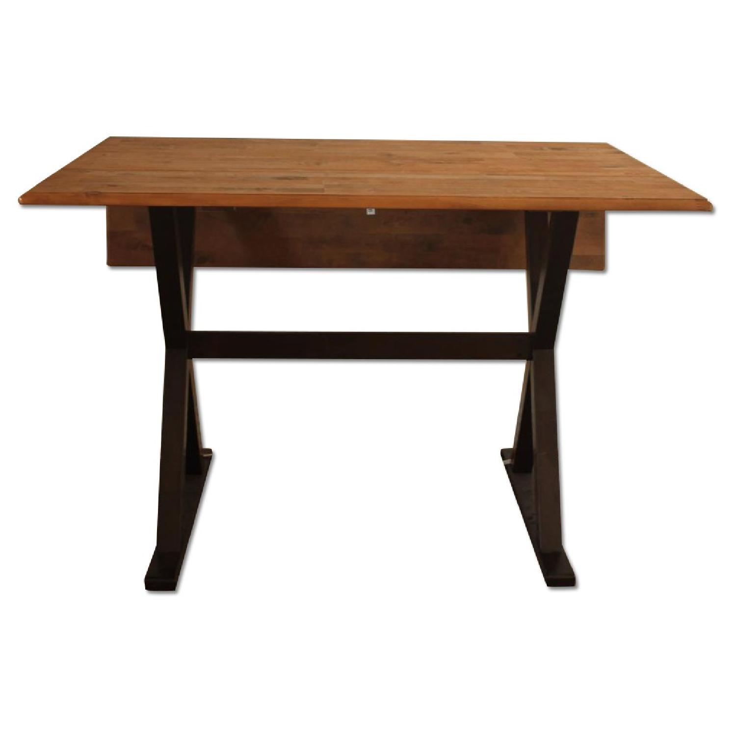 Square Drop Leaf Rustic Dining Table AptDeco