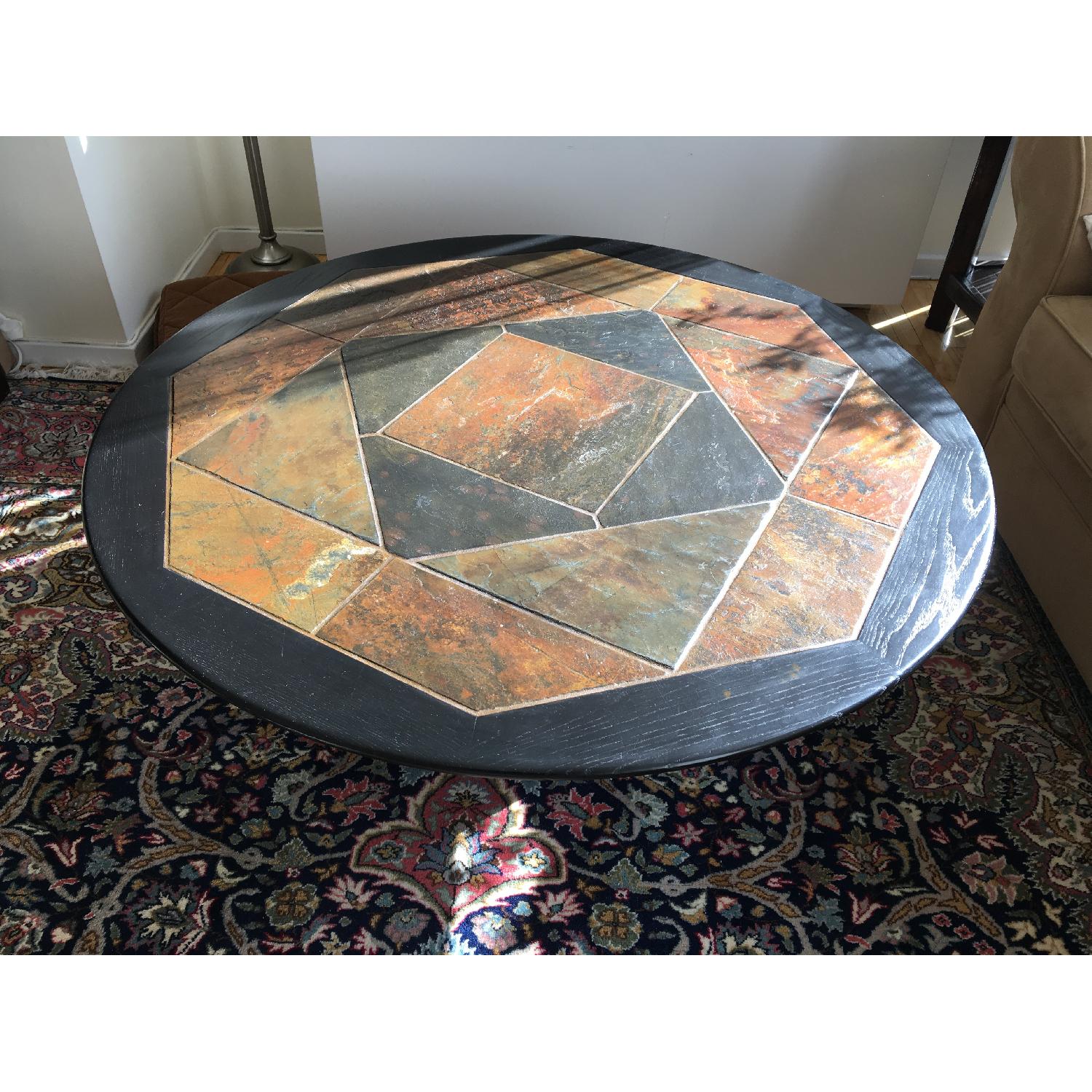 Stone Inlay Coffee Table - image-1