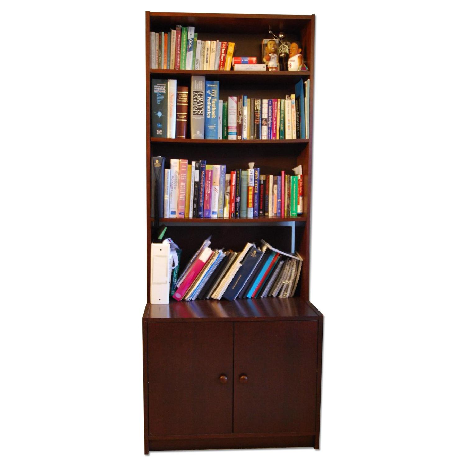 Ikea Bookcase in MahoganyToned Veneer AptDeco