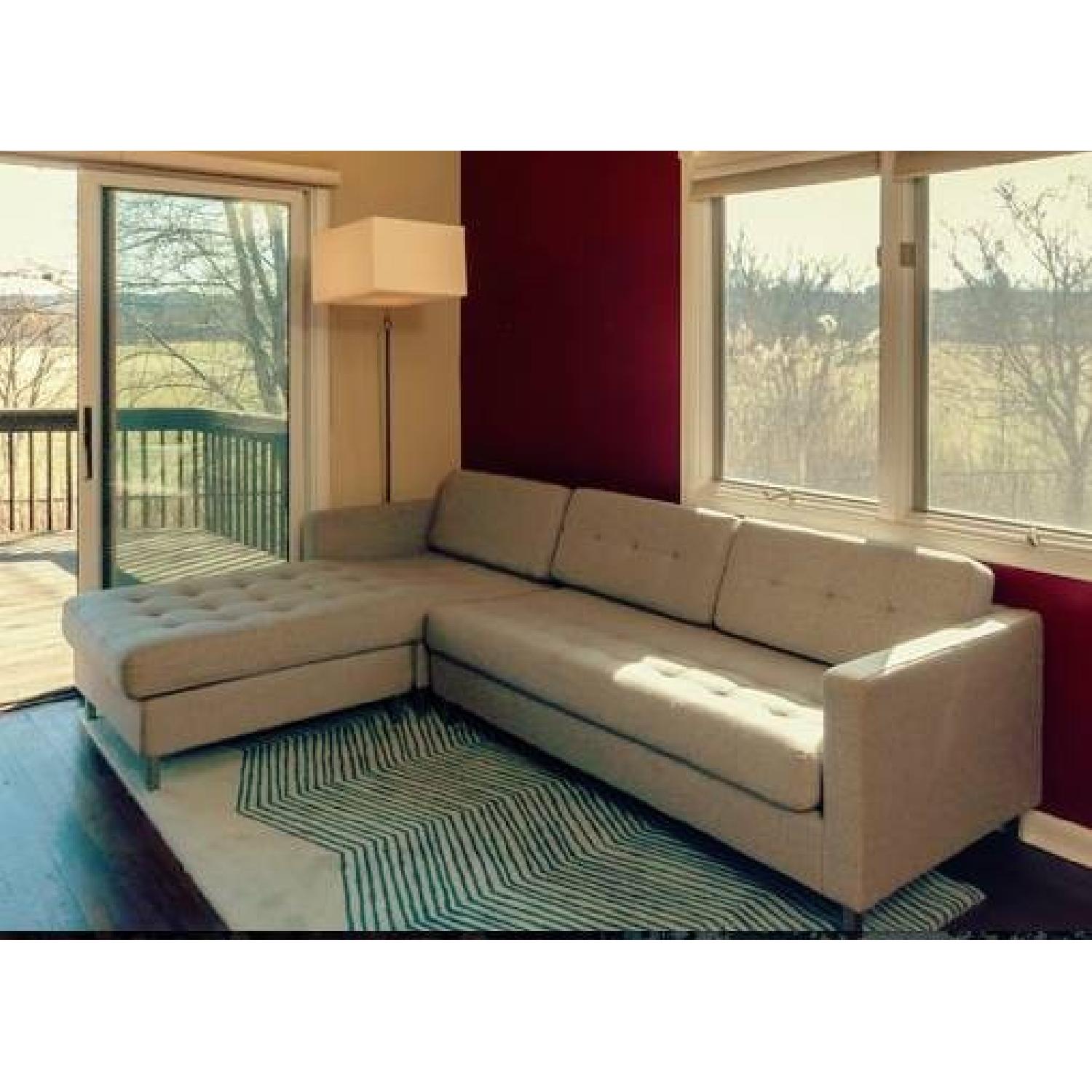 CB2 Ditto II Hempt Tufted Sectional Sofa - image-1