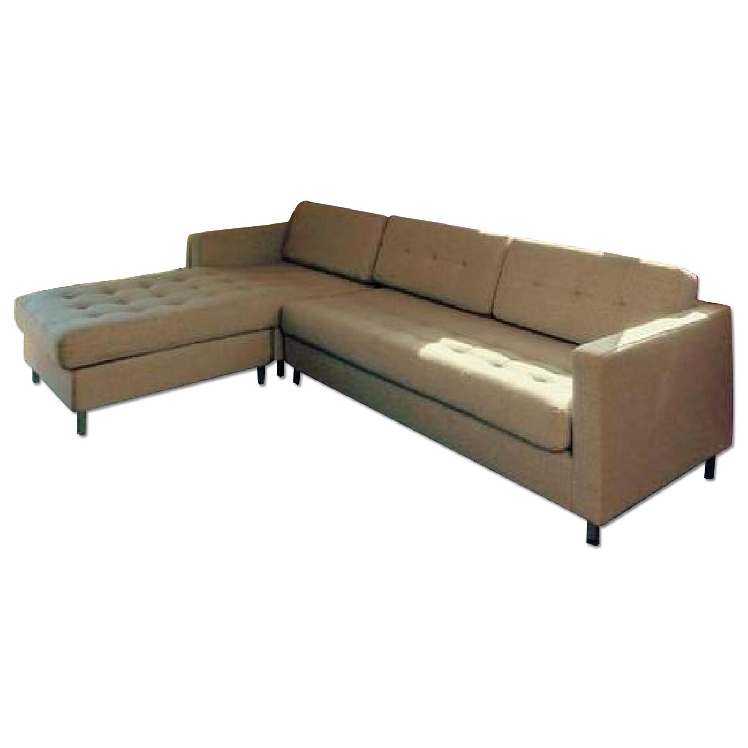 CB2 Ditto II Hempt Tufted Sectional Sofa - image-0
