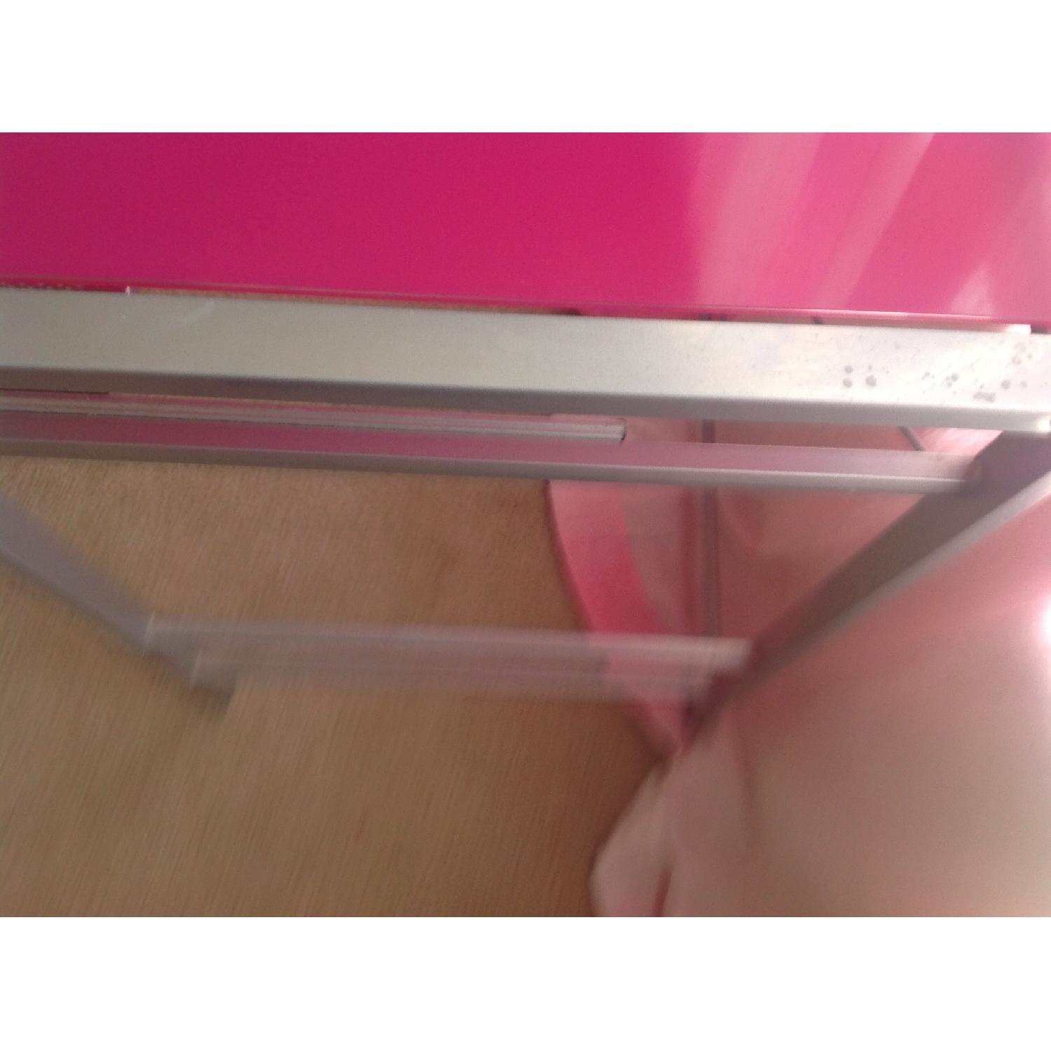 Mainstays Glass Top Desk w/ Keyboard Tray Shelving - image-4