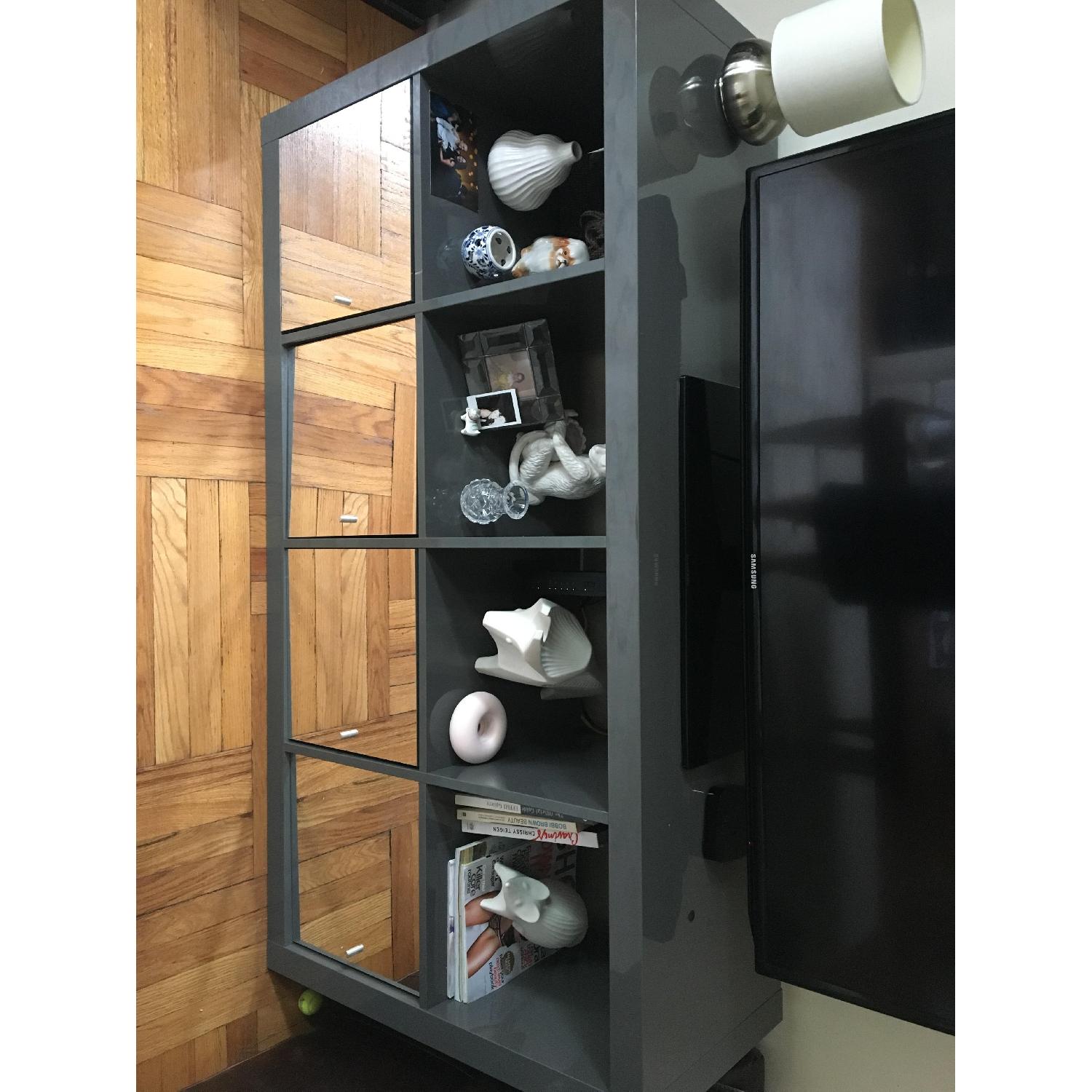 Ikea Kallax High Gloss Shelf Unit w/ Doors - image-2