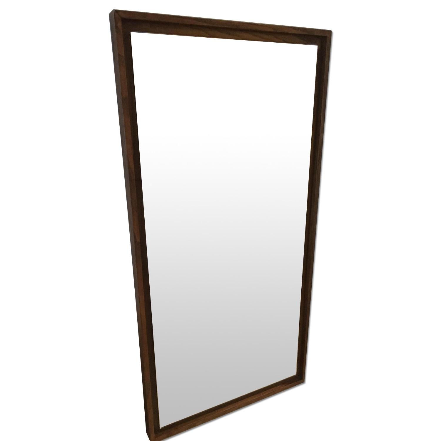 West Elm MidCentury Acorn Floating Wood Wall Mirror AptDeco