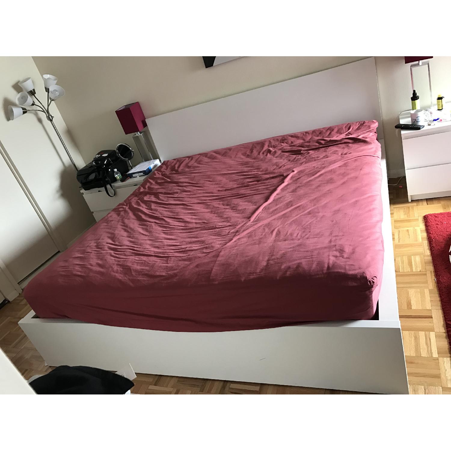 Ikea Malm King Size White Bed Frame - image-2